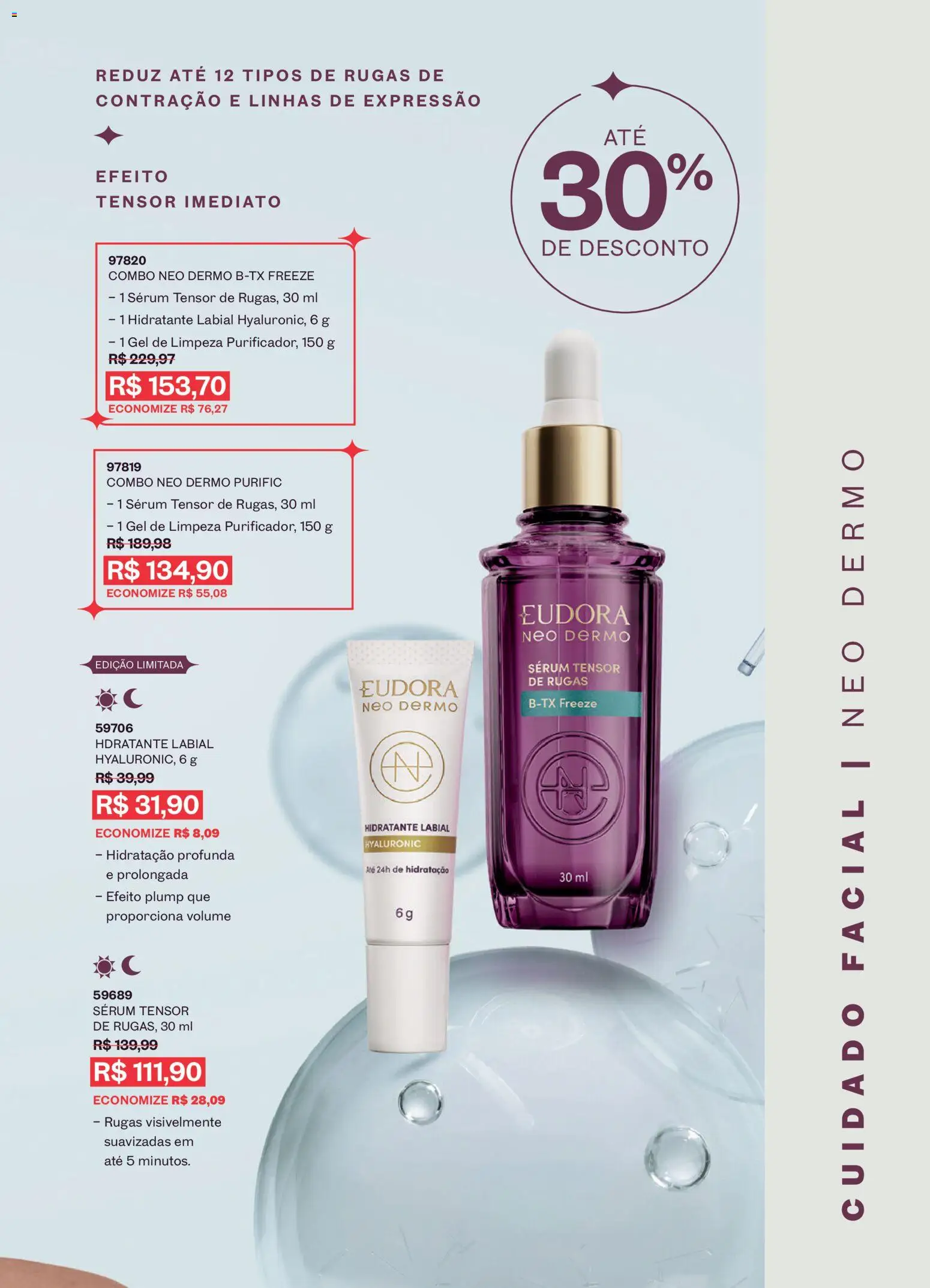 Eudora Folheto - válido de 05/08/2026 | Página: 98 | Produtos: Sérum, Gel de limpeza
