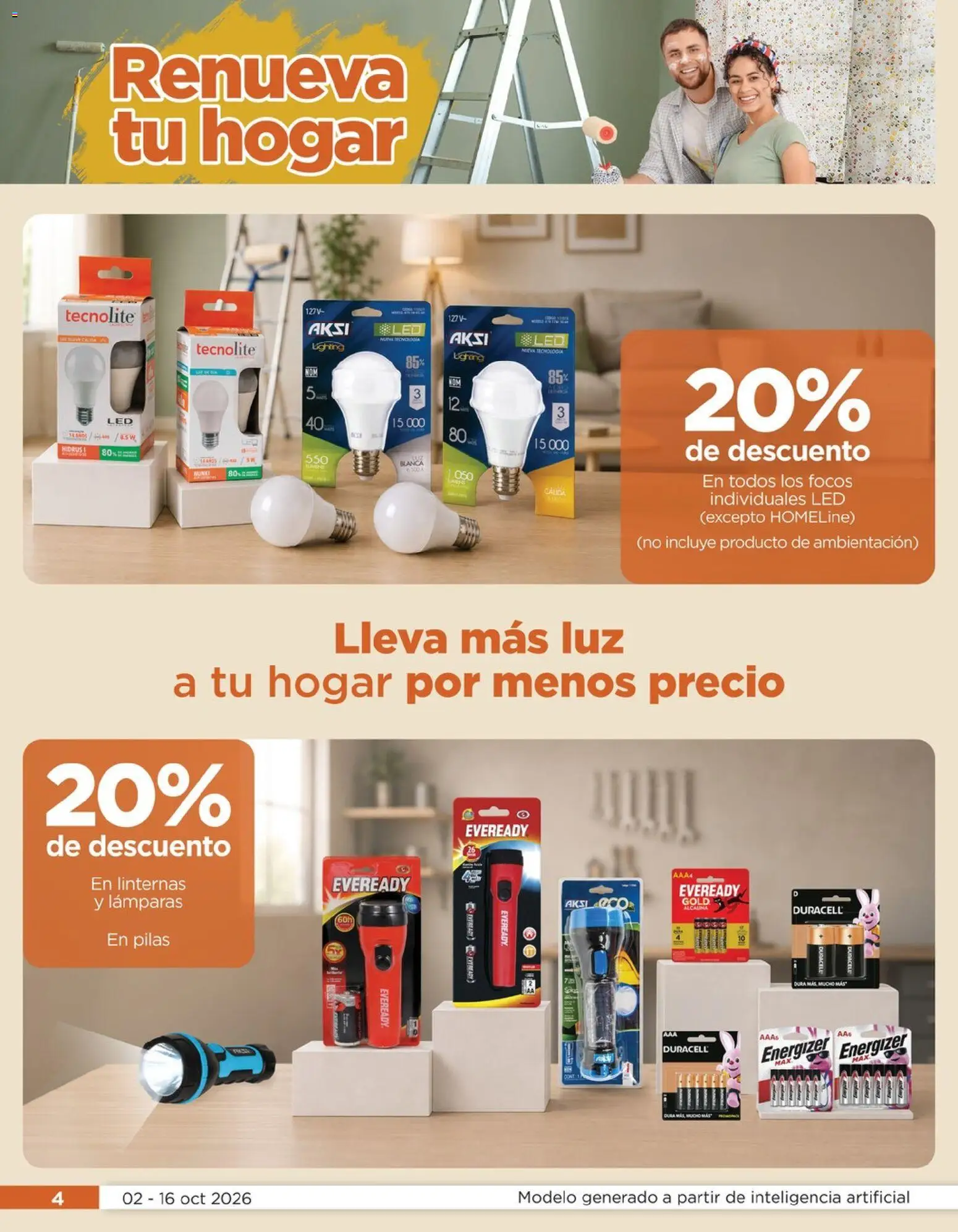 Nuevas ofertas de Chedraui válidas en toda la República Mexicana desde el 02/10/2026. ¡Encuentra las mejores ofertas en Chedraui folleto Renueva tu hogar! | Página: 4