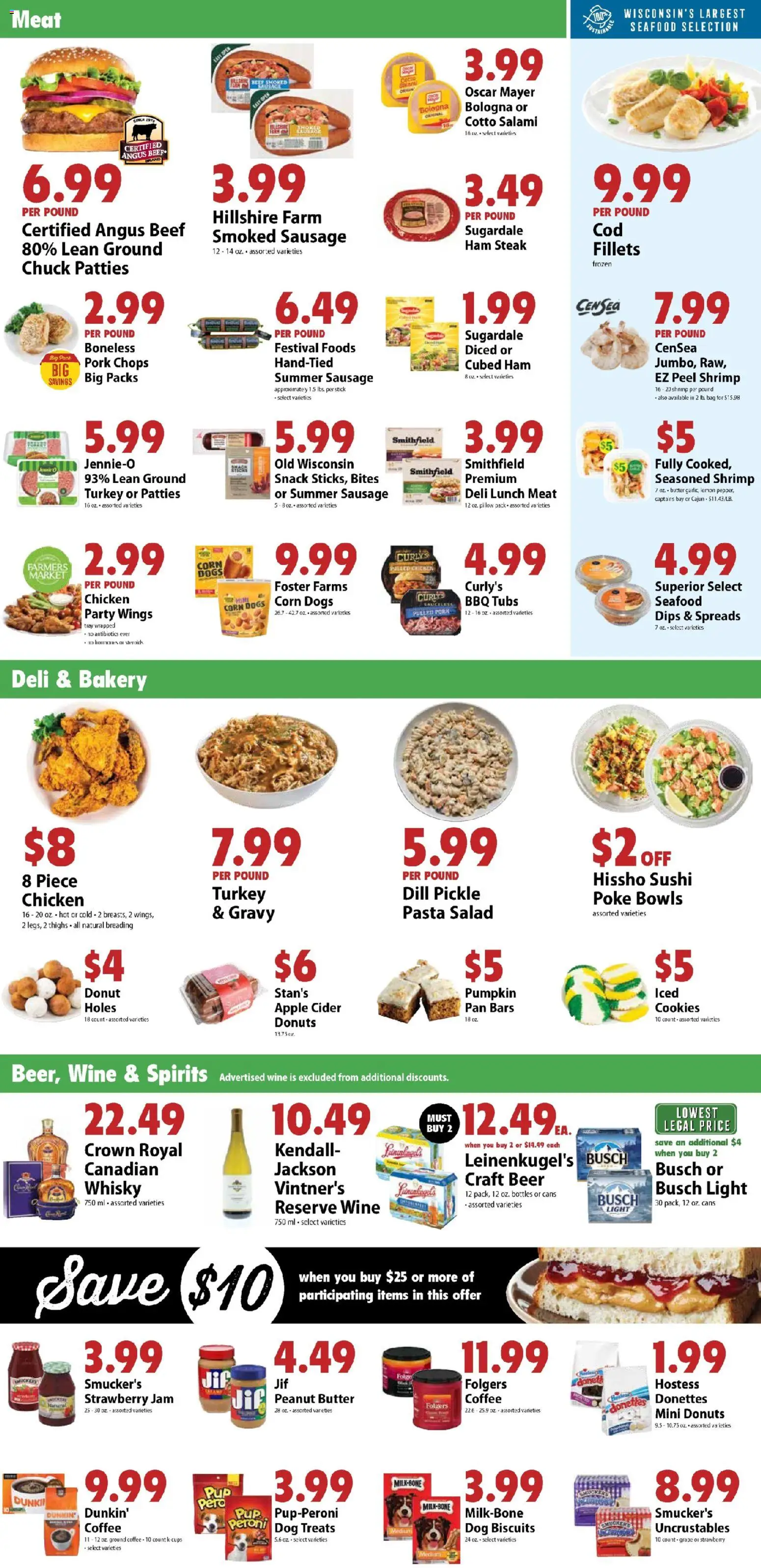 Festival Foods Weekly Ad - valid from 09/23/2026 | Page: 3 | Products: Sushi, Chicken, Salami, Beef