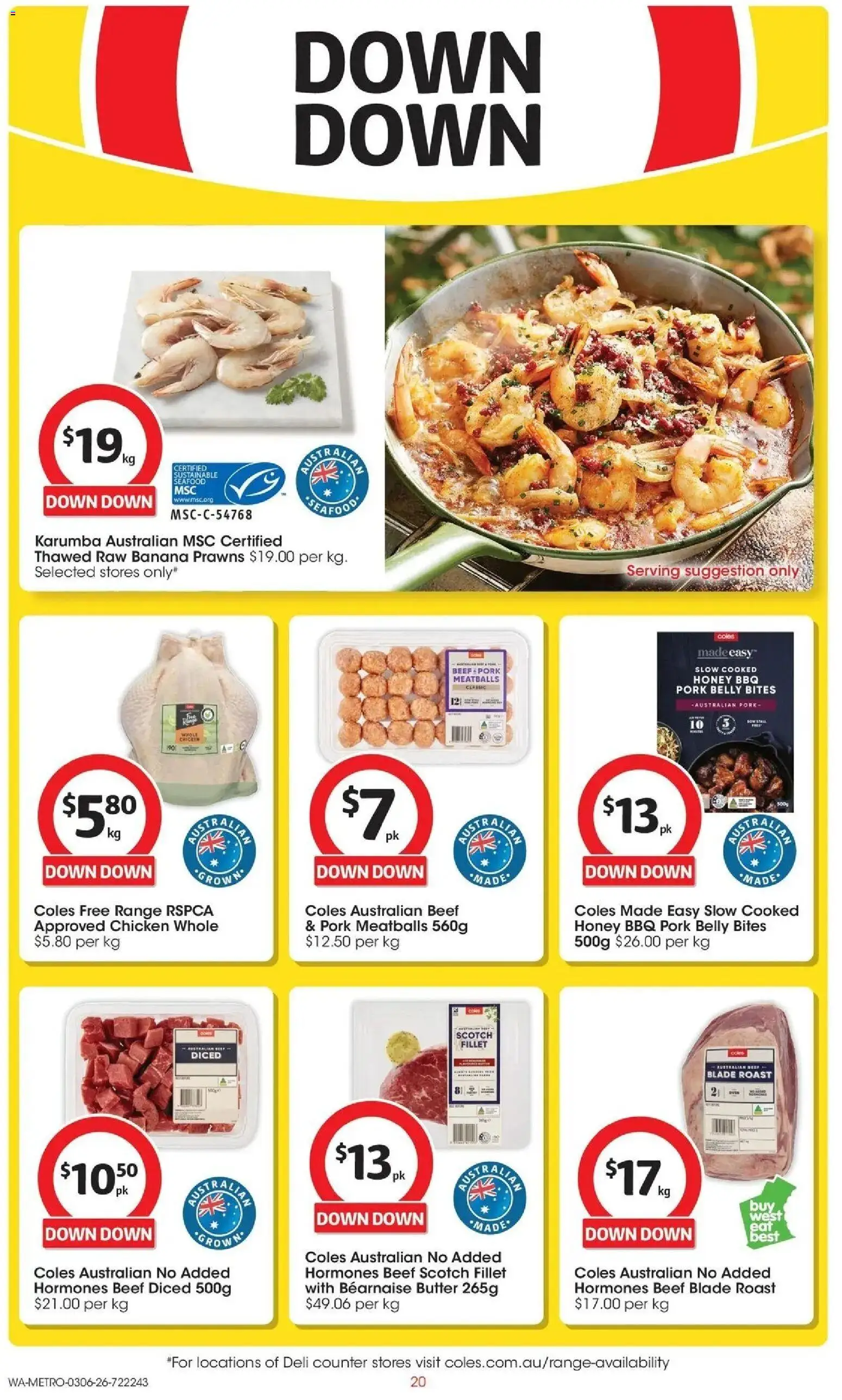 Coles catalogue - valid from 02.06.2026 | Page: 20 | Products: Butter, Beef, Prawns, Scotch
