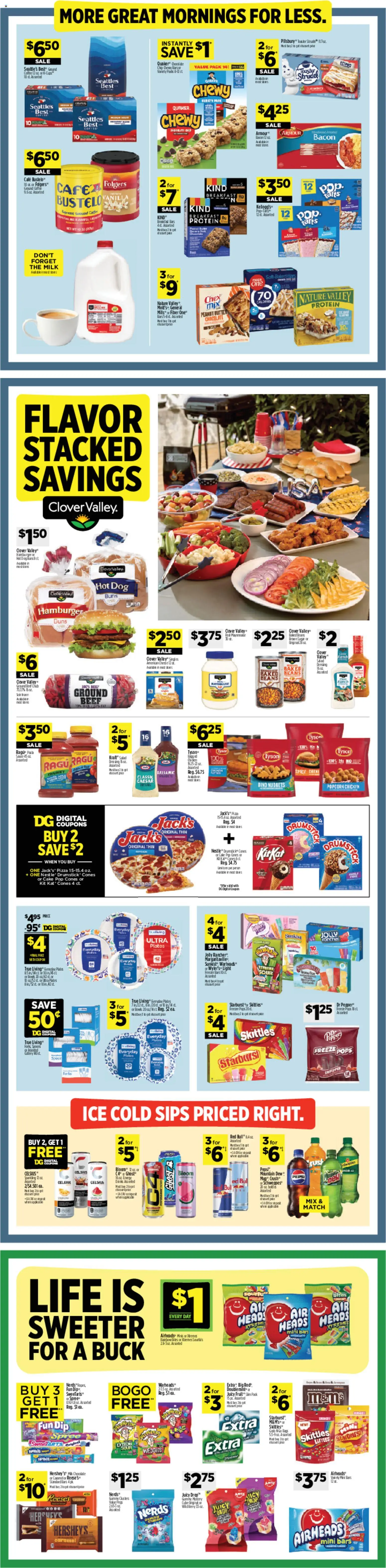 Dollar General Weekly Ad - valid from 07/19/2026 | Page: 5 | Products: Butter, Chocolate, Pizza, Pepper