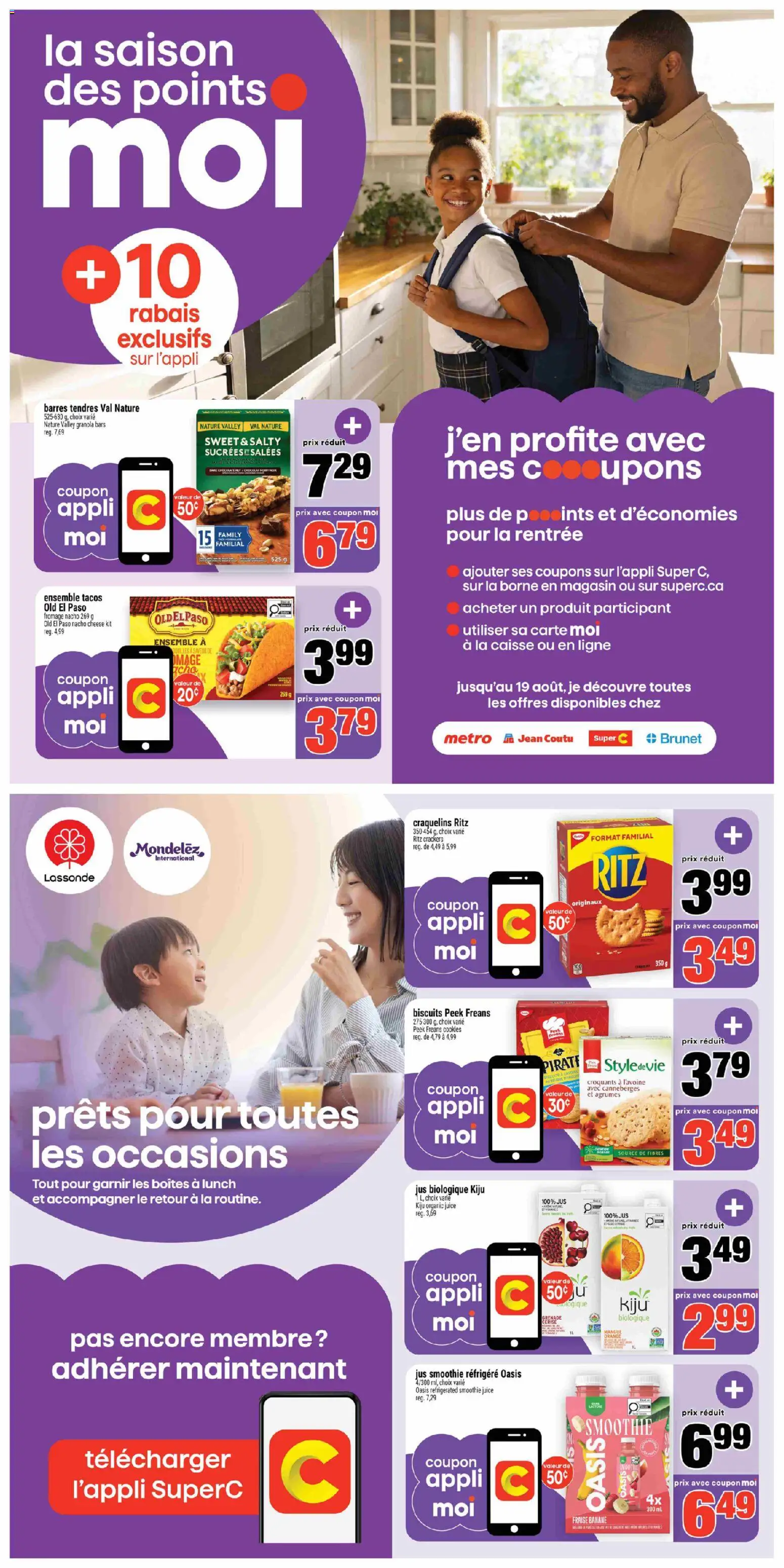 Super C flyer valid from Aug 6, 2026 | Page: 15 | Products: Cookies, Crackers, Smoothie, Biscuits