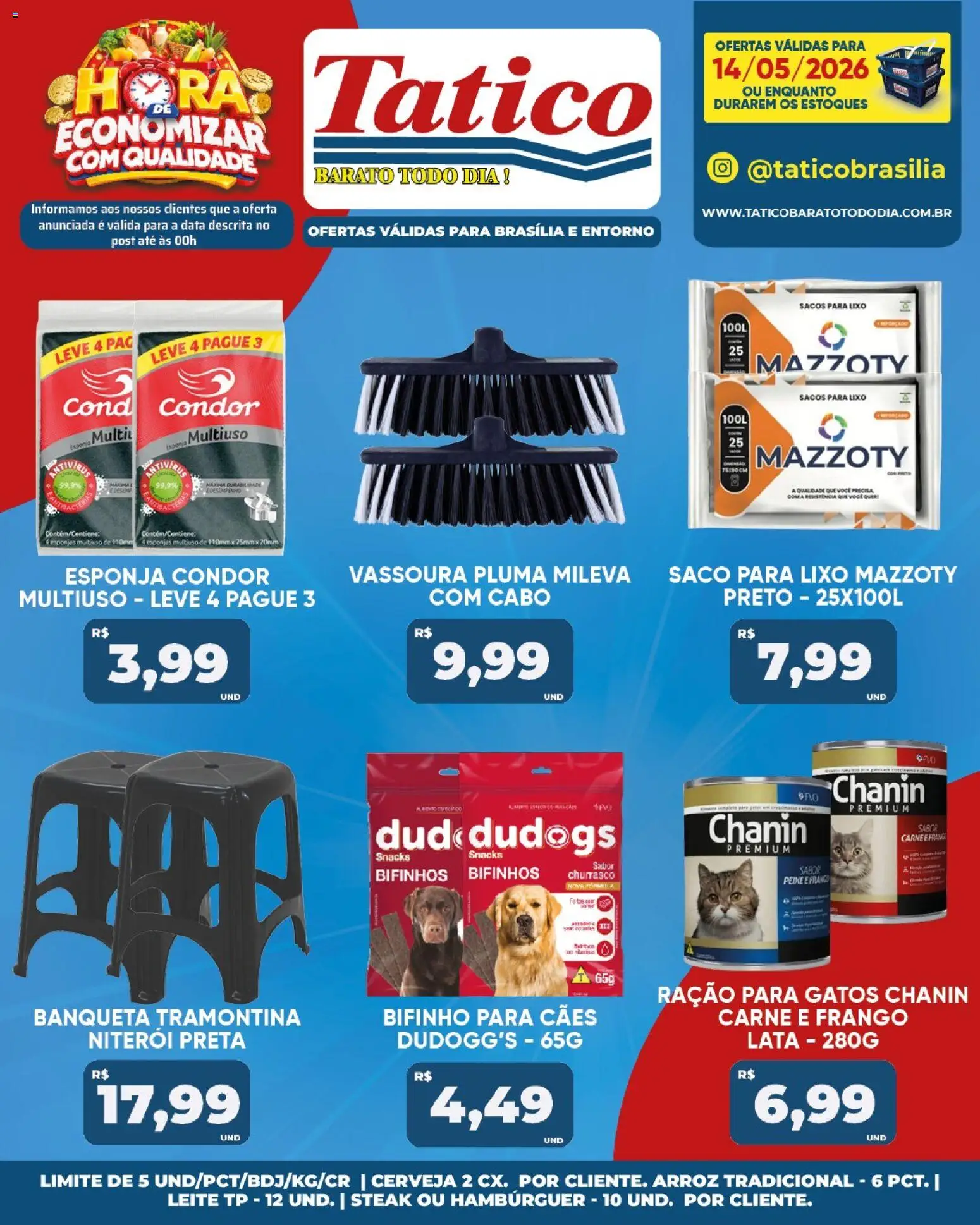 Tatico Folheto - válido de 15.05.2026 | Página: 47 | Produtos: Leite, Banqueta, Frango, Vassoura