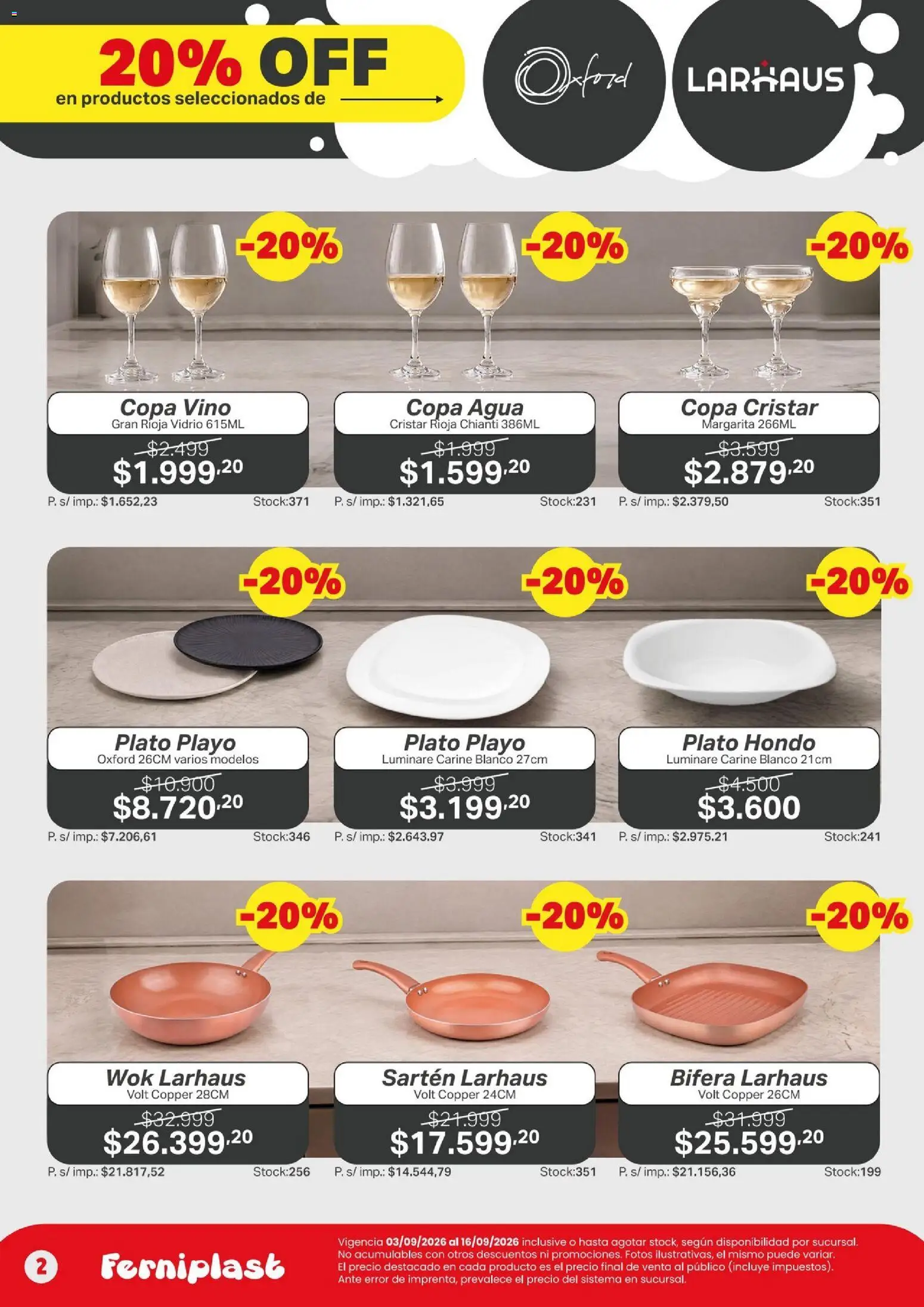 Ferniplast catálogo │ válido desde el 03/09/2026 | Página: 2 | Productos: Bifera, Sartén, Agua, Vino