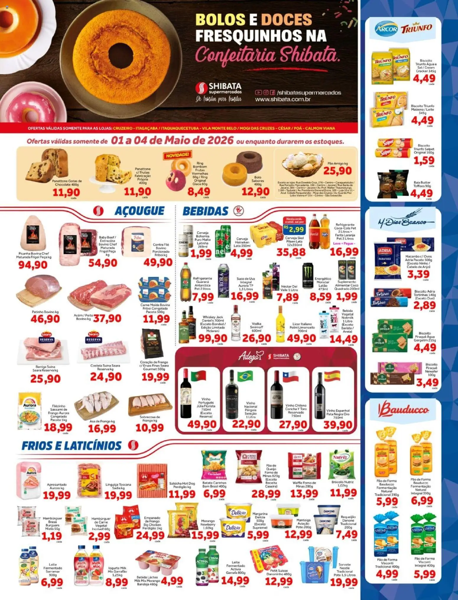 Shibata Folheto - válido de 01.05.2026 | Página: 1 | Produtos: Coração de frango, Sal, Frango, Bala