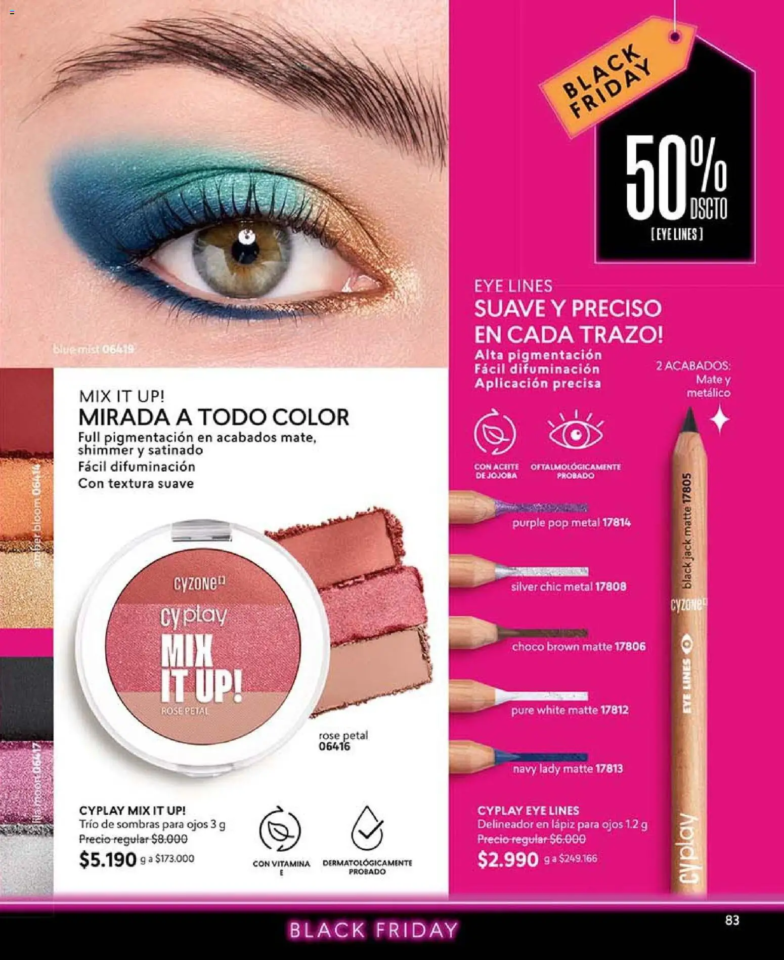 Catálogo CyZone Campaña 16 │ válido desde el 28.09.2026 | Página: 83 | Productos: Puré, Mate, Delineador, Aceite
