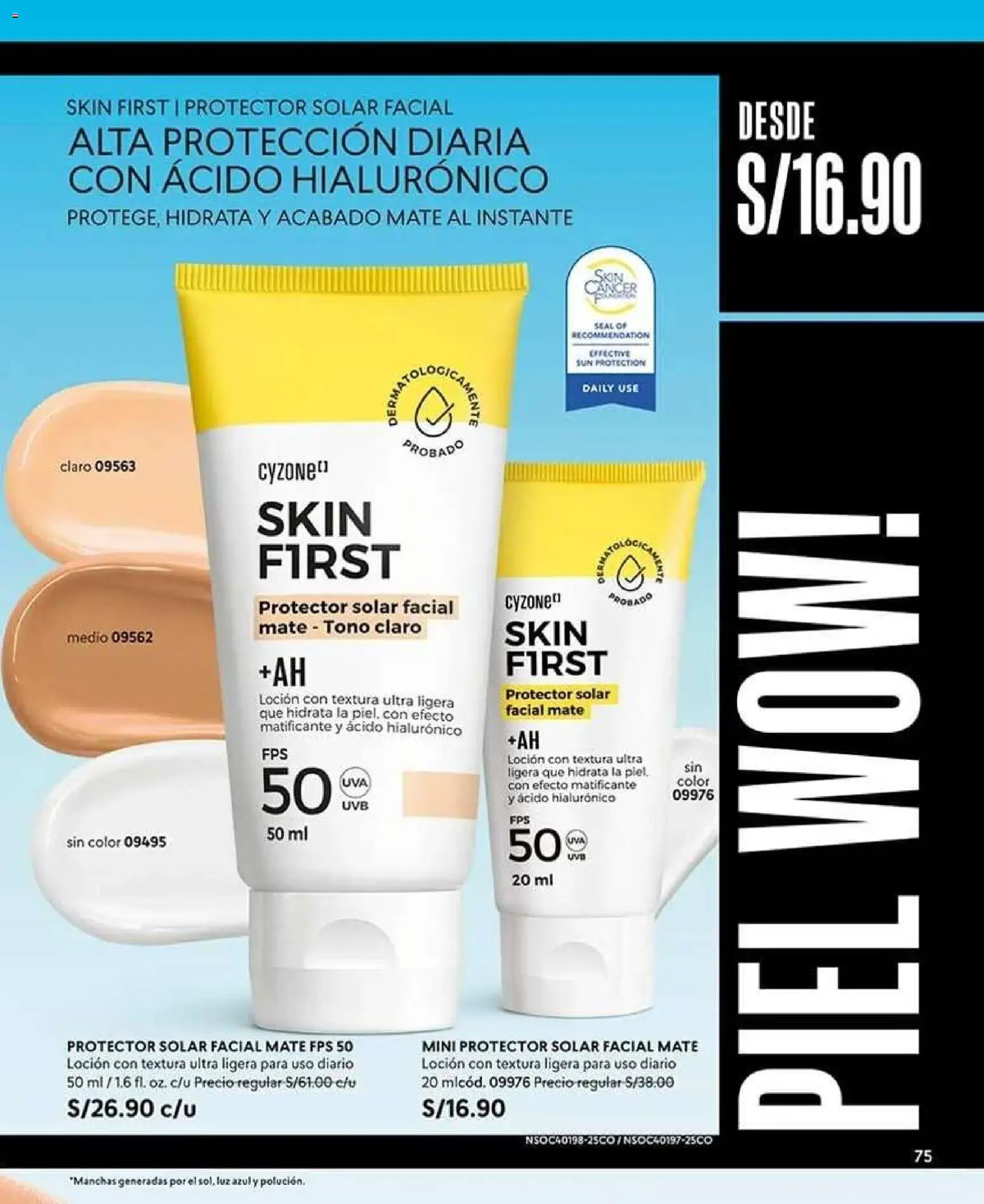 Catálogo CyZone válido desde 22/08/2026 | Página: 75 | Productos: Protector solar
