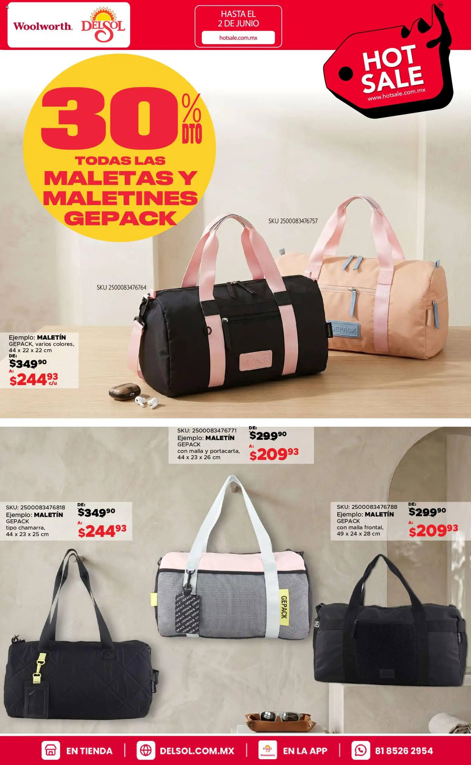 Nuevas ofertas de Del Sol y Woolworth válidas en toda la República Mexicana desde el 25.05.2026. ¡Encuentra las mejores ofertas en Del Sol y Woolworth Hot Sale! | Página: 23