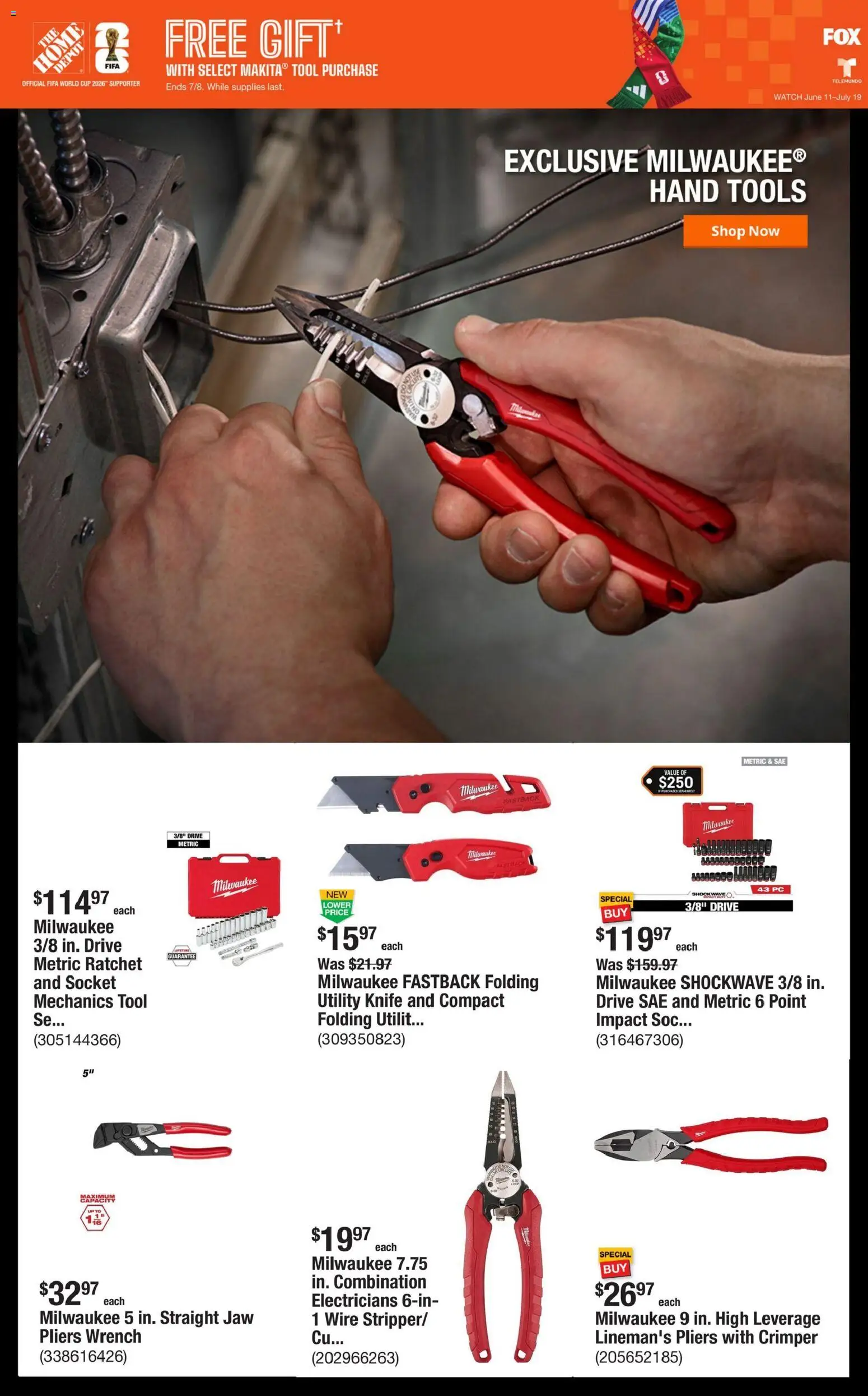 Home Depot Shop Pro Ad  - valid from 18.05.2026 | Page: 4 | Products: Utility Knife, Socket, Ratchet, Watch