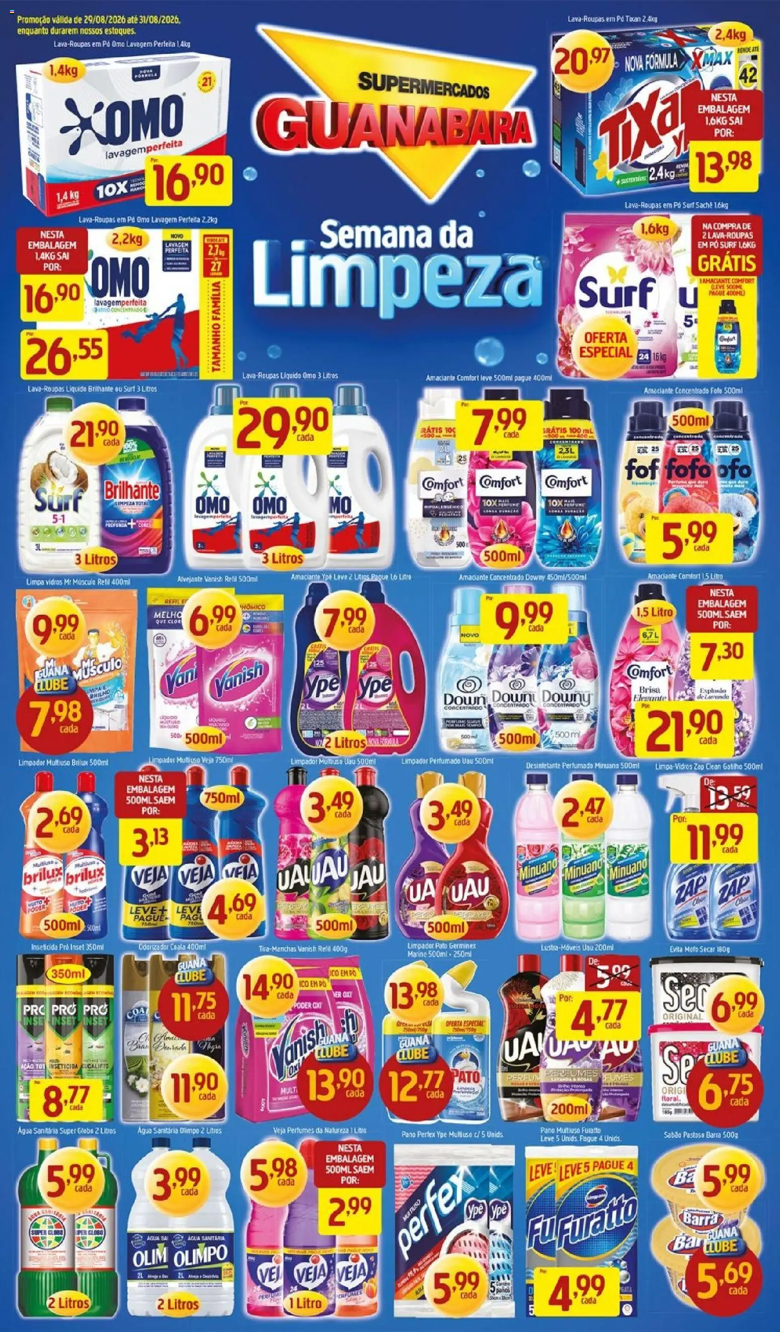 Supermercados Guanabara Folheto - válido de 29/08/2026 | Página: 8 | Produtos: Perfume, Pó, Limpador multiuso, Pato
