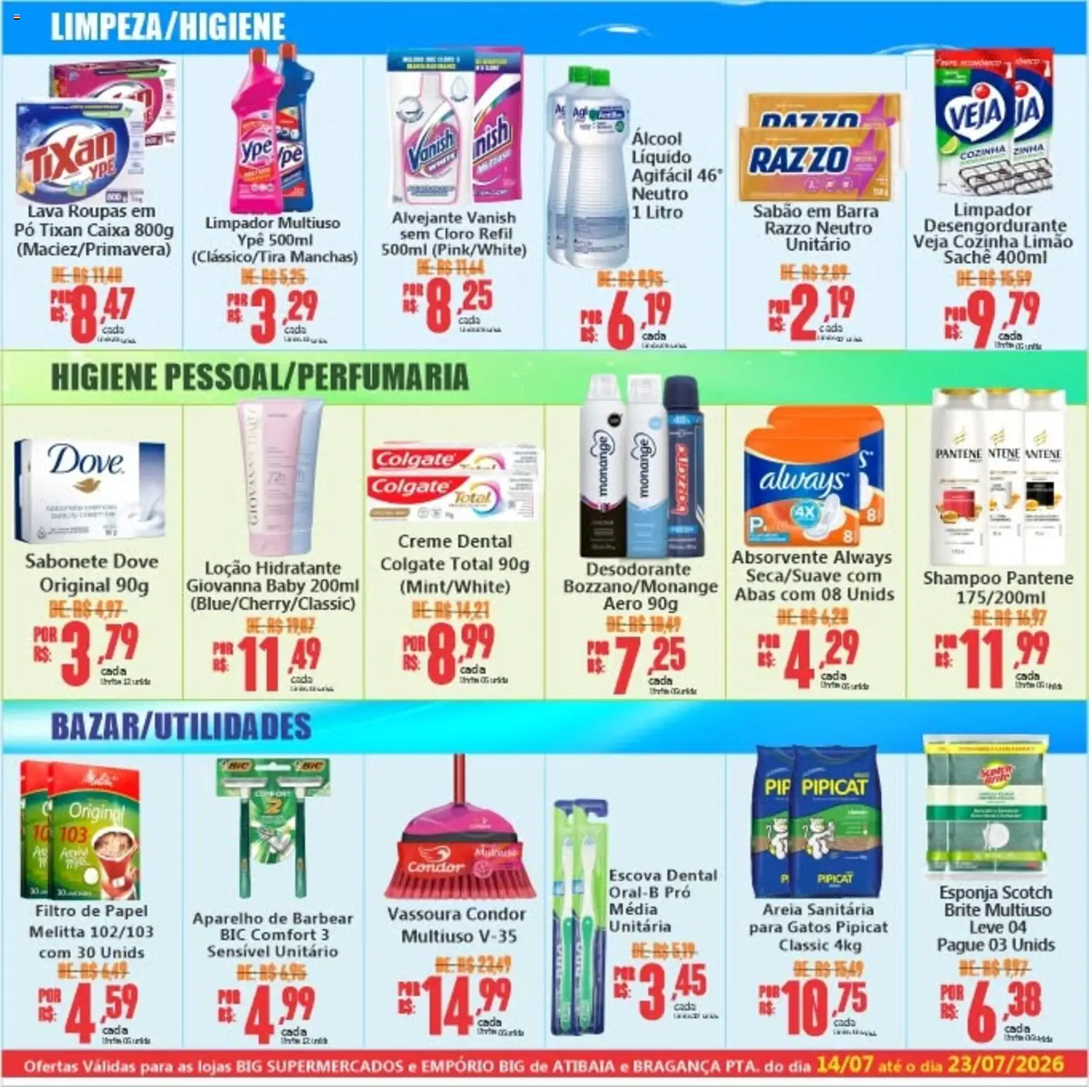 Big Supermercados Folheto - válido de 14/07/2026 | Página: 6 | Produtos: Desengordurante, Caixa, Shampoo pantene, Creme