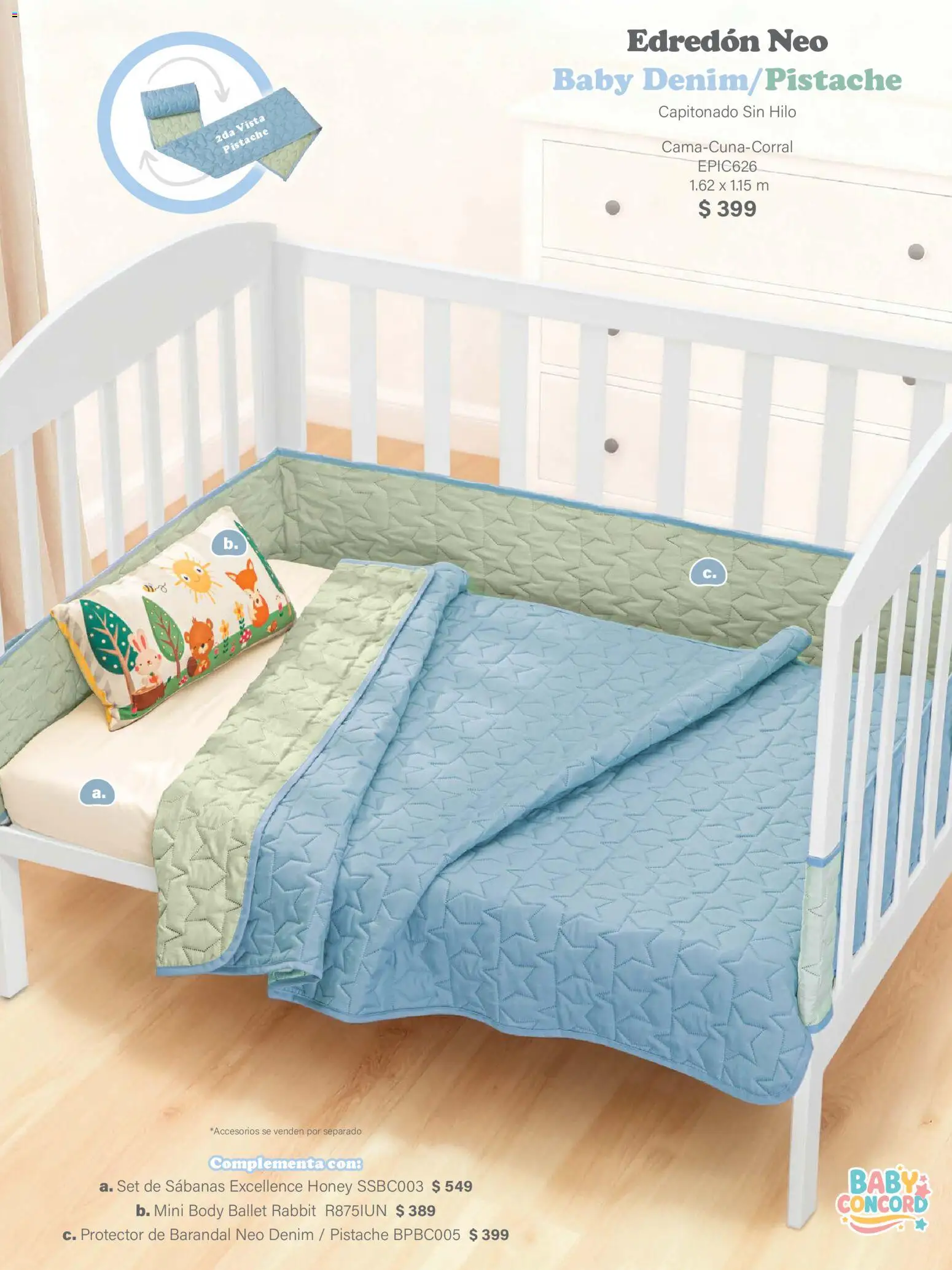 Nuevas ofertas de Colchas Concord válidas en toda la República Mexicana desde el 01/02/2026. ¡Encuentra las mejores ofertas en Colchas Concord catálogo Baby! | Página: 9 | Productos: Body, Sabanas