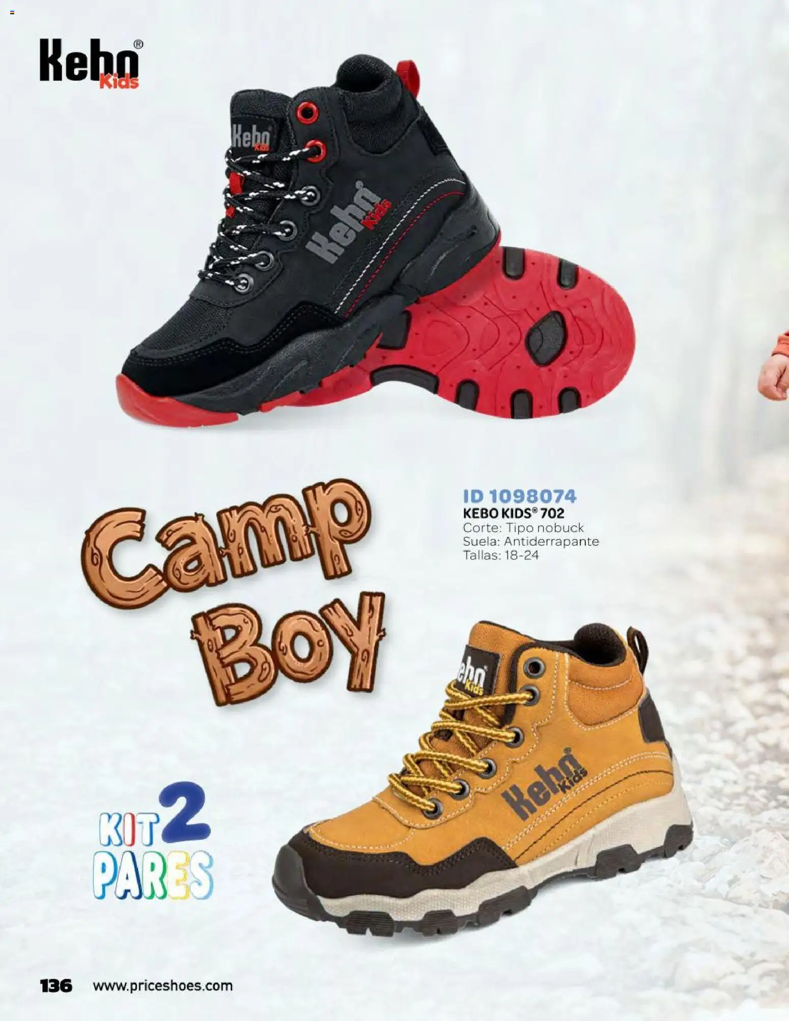 Nuevas ofertas de Price Shoes válidas en toda la República Mexicana desde el 21/10/2026. ¡Encuentra las mejores ofertas en Price Shoes catálogo Kids! | Página: 136