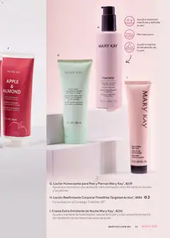 Vista previa de Catálogo Mary Kay Julio Agosto 2026, nuevo folleto de la tienda, válido en México a partir del 01/07/2026 | Página: 75 | Productos: Crema, Manzana, Loción, Almendra