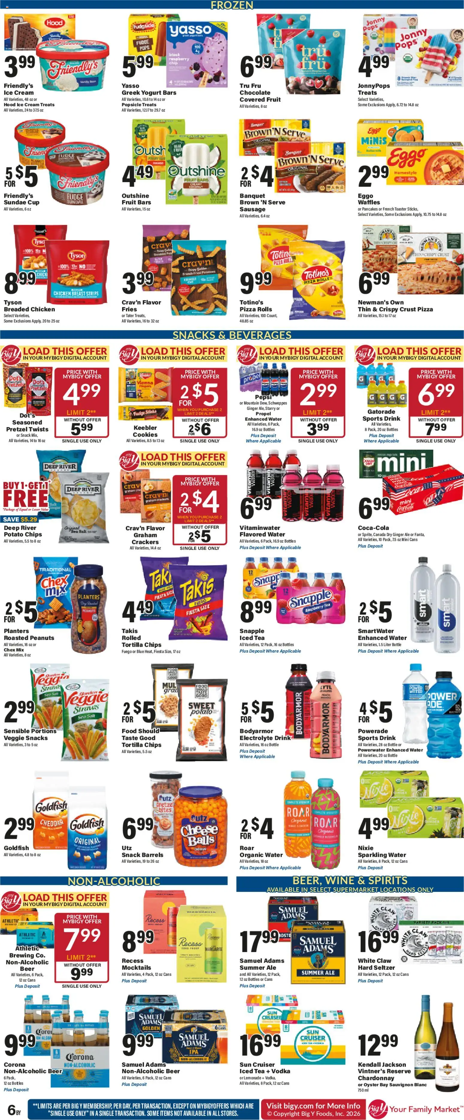 Big Y Weekly Ad - valid from 06/25/2026 | Page: 6 | Products: Yogurt, Cream, Potatoes, Sausage