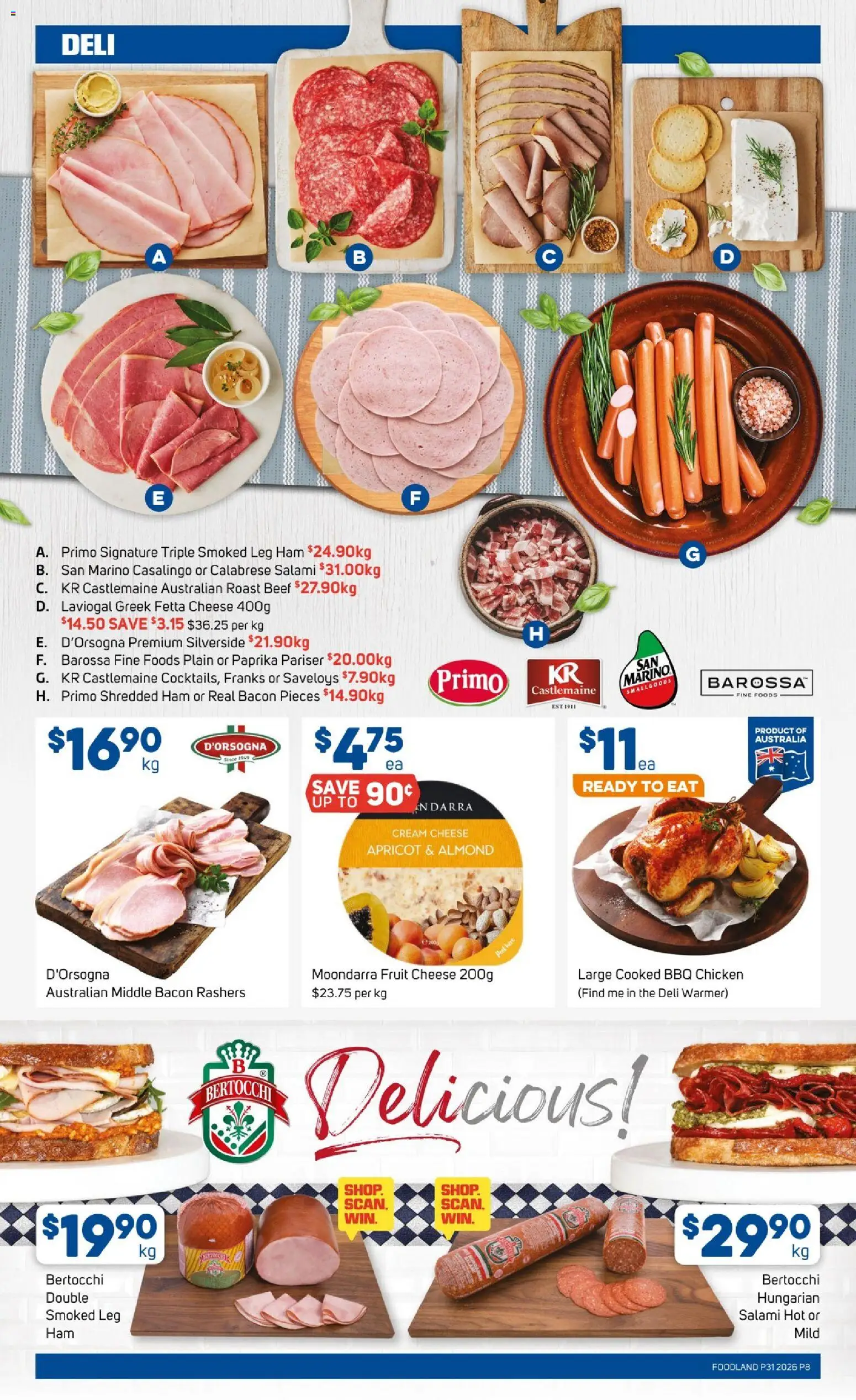 Foodland catalogue - valid from 29/07/2026 | Page: 8 | Products: Salami, Chicken, Cream, Paprika