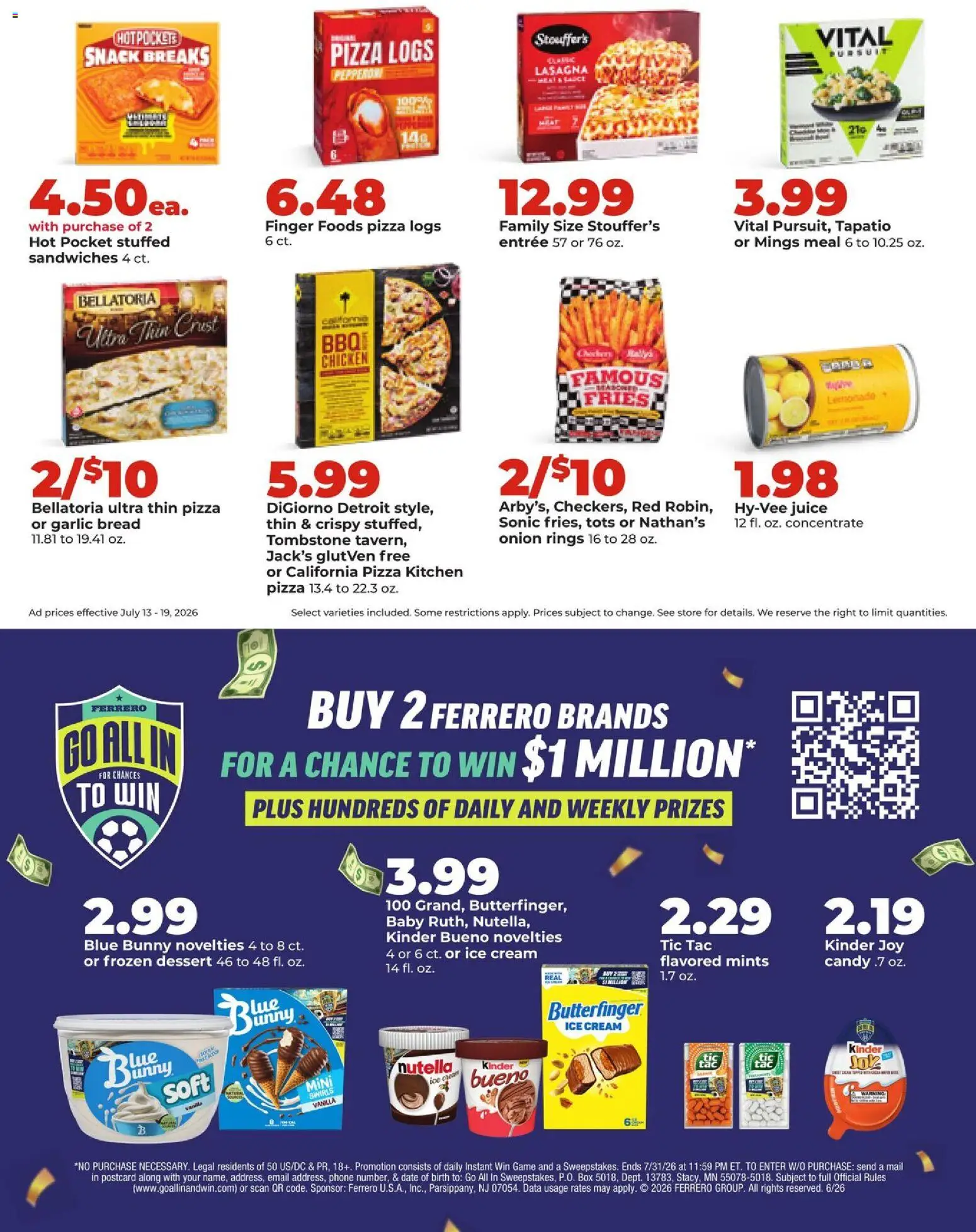 HyVee Weekly Ad - valid from 07/13/2026 | Page: 31 | Products: Box, Pizza, Cream, Ice cream