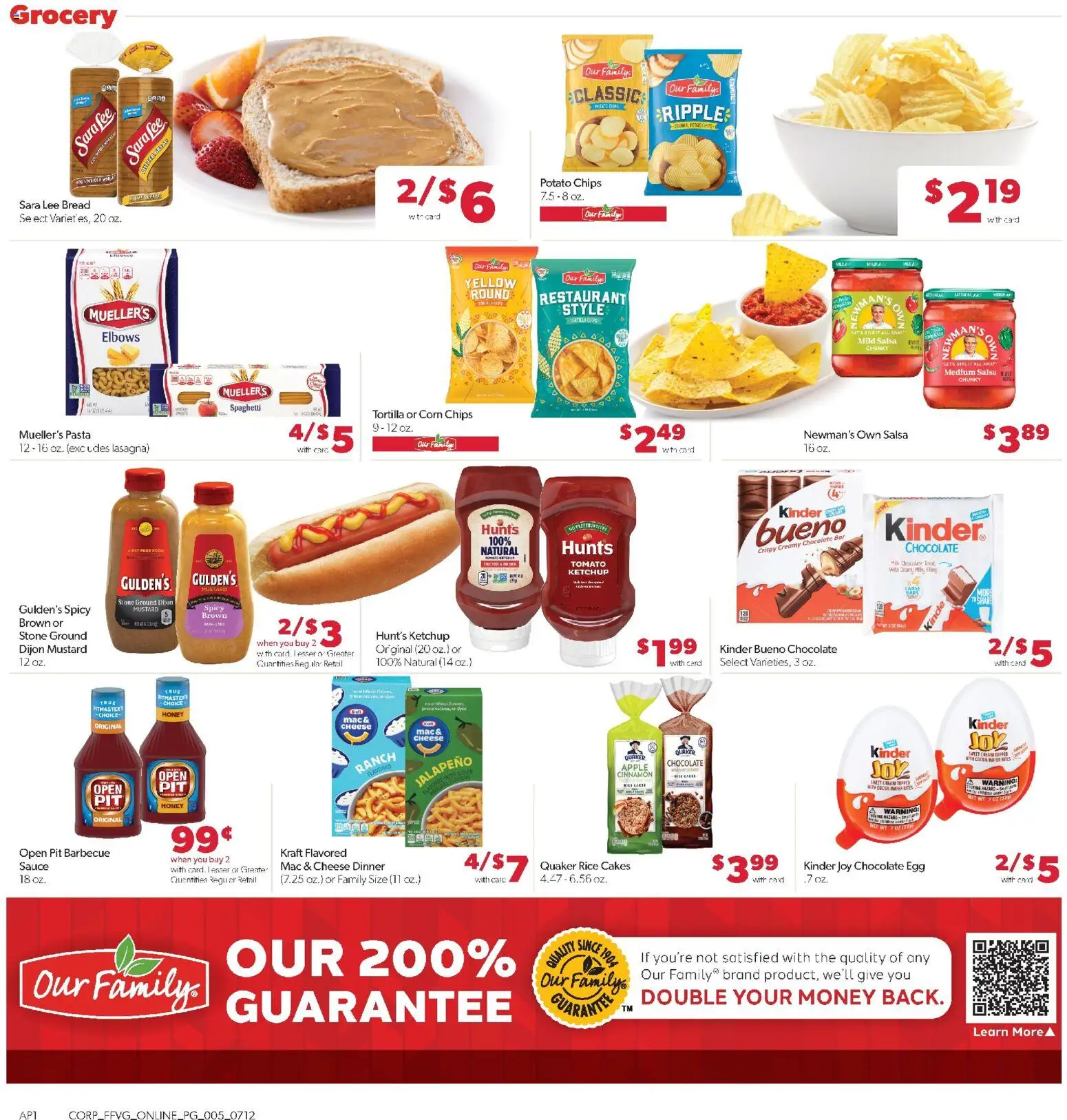 Family Fare Weekly Ad - valid from 07/12/2026 | Page: 9 | Products: Chocolate, Pasta, Ketchup, Cream