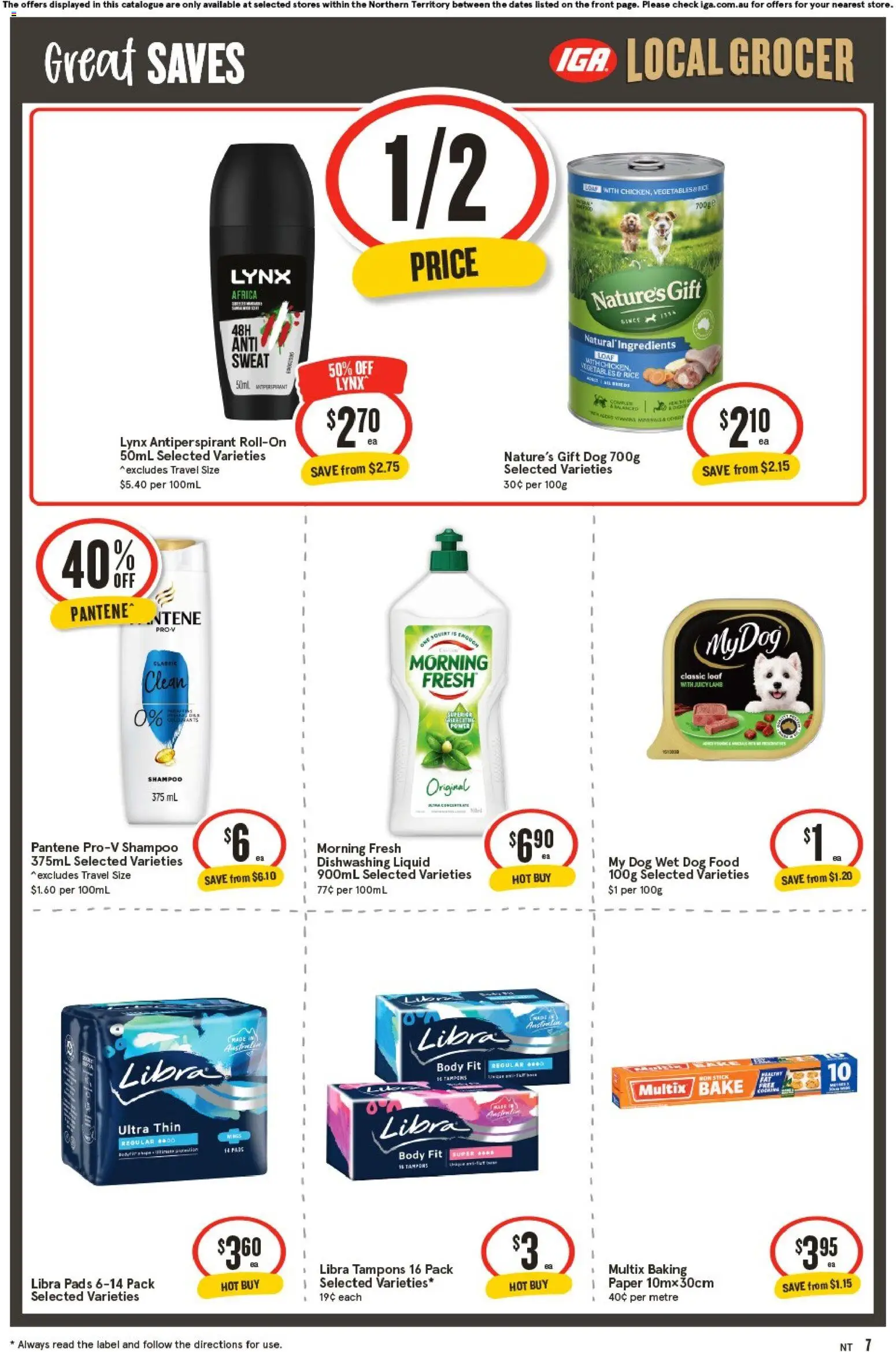 IGA catalogue - valid from 01/07/2026 | Page: 8 | Products: Rice, Antiperspirant, Dog food, Tampons