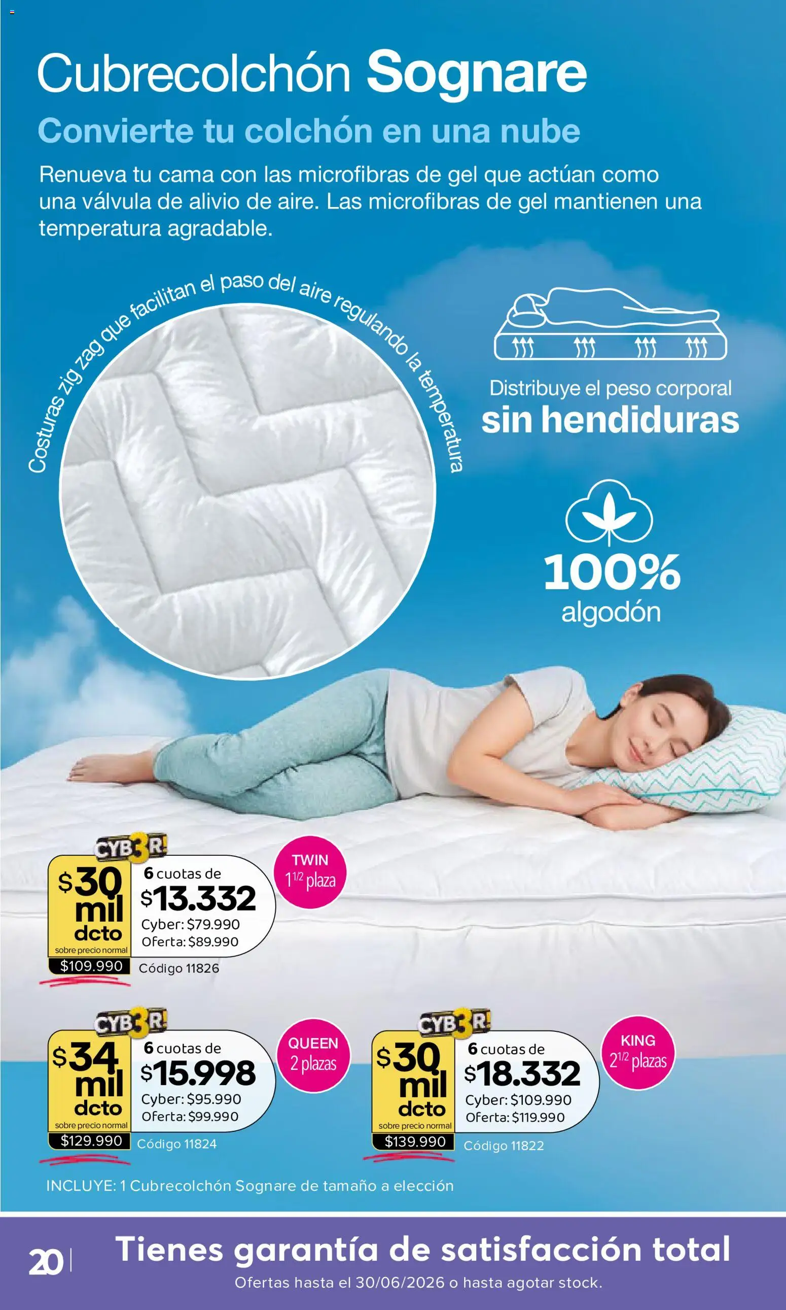 A3D Ofertas │ válido desde el 07.06.2026 | Página: 20 | Productos: Cama, Colchón, Algodón, Sobre