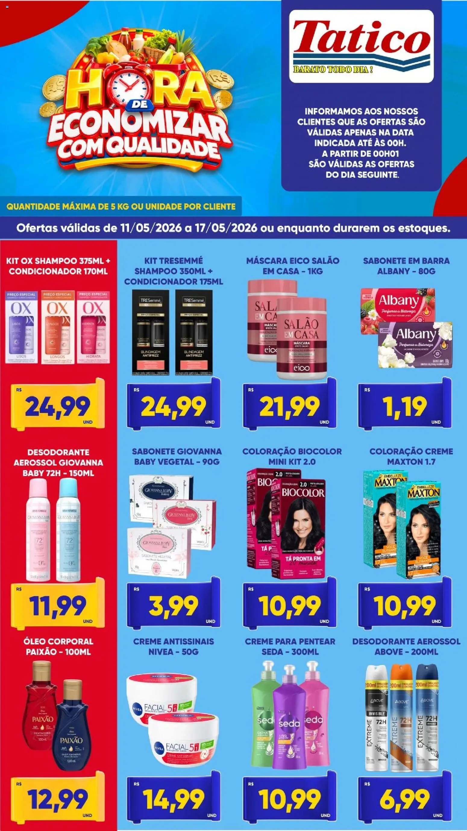 Tatico Folheto - válido de 11.05.2026 | Página: 7 | Produtos: Condicionador, Desodorante, Óleo, Creme