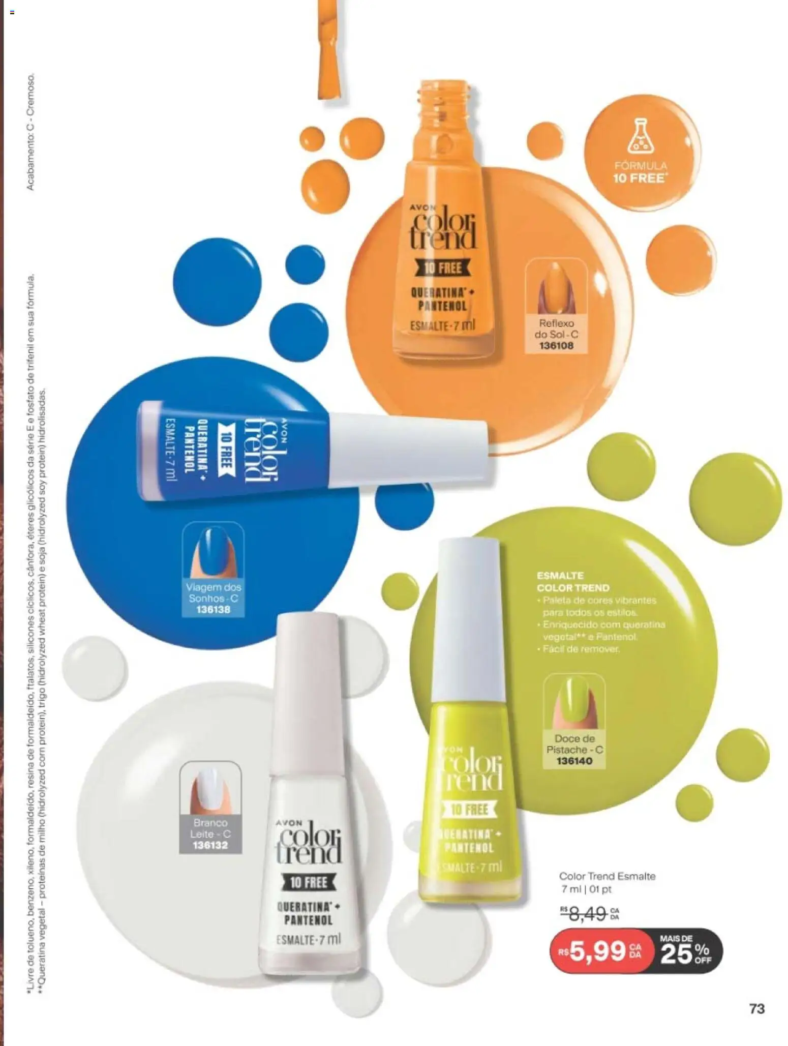 Avon Folheto - válido de 22/06/2026 | Página: 73 | Produtos: Pistache, Leite, Soja
