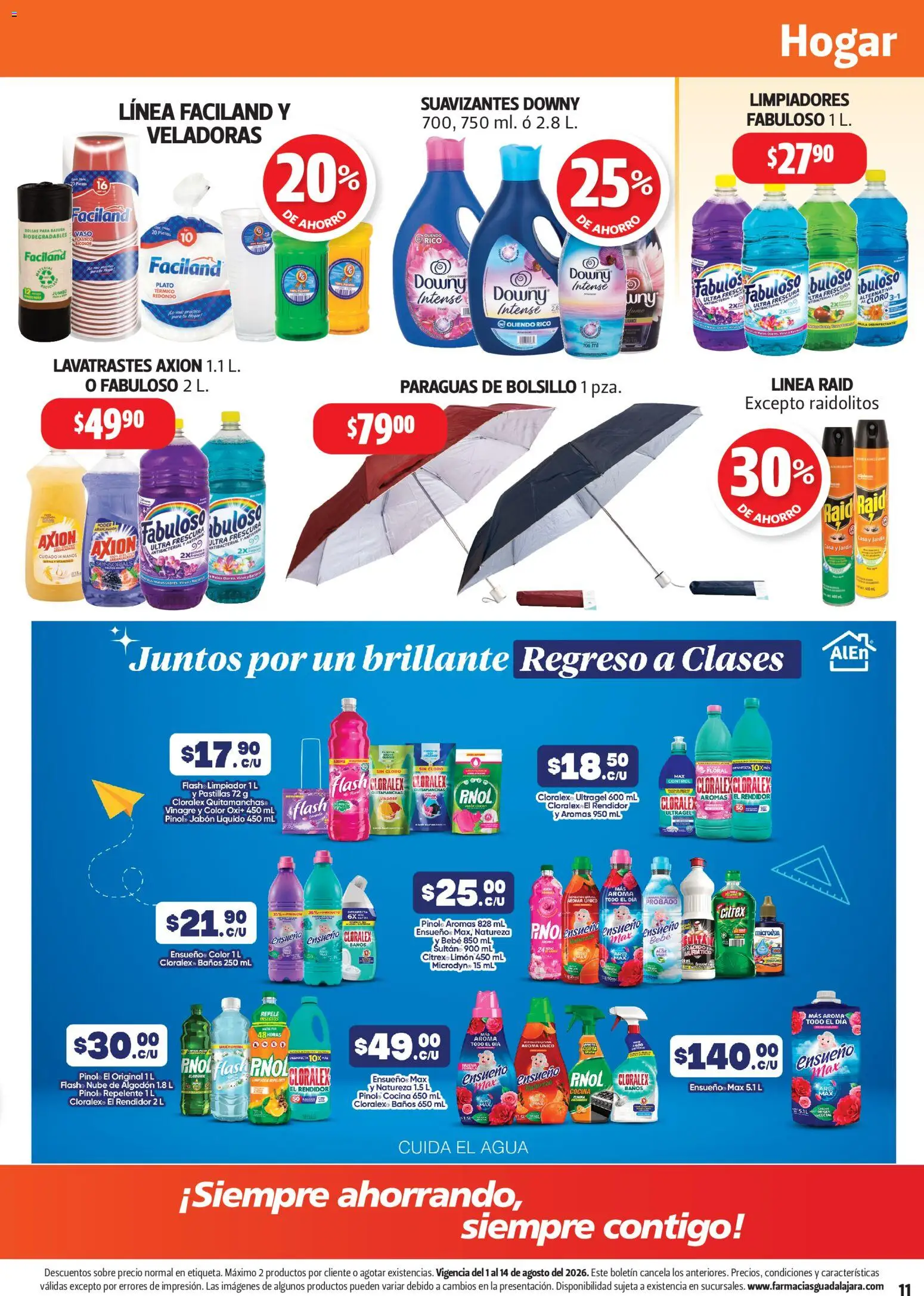 Nuevas ofertas de Farmacia Guadalajara válidas en toda la República Mexicana desde el 01/08/2026. ¡Encuentra las mejores ofertas en Farmacia Guadalajara catálogo! | Página: 11 | Productos: Jabón líquido, Limón, Limpiador, Jabón