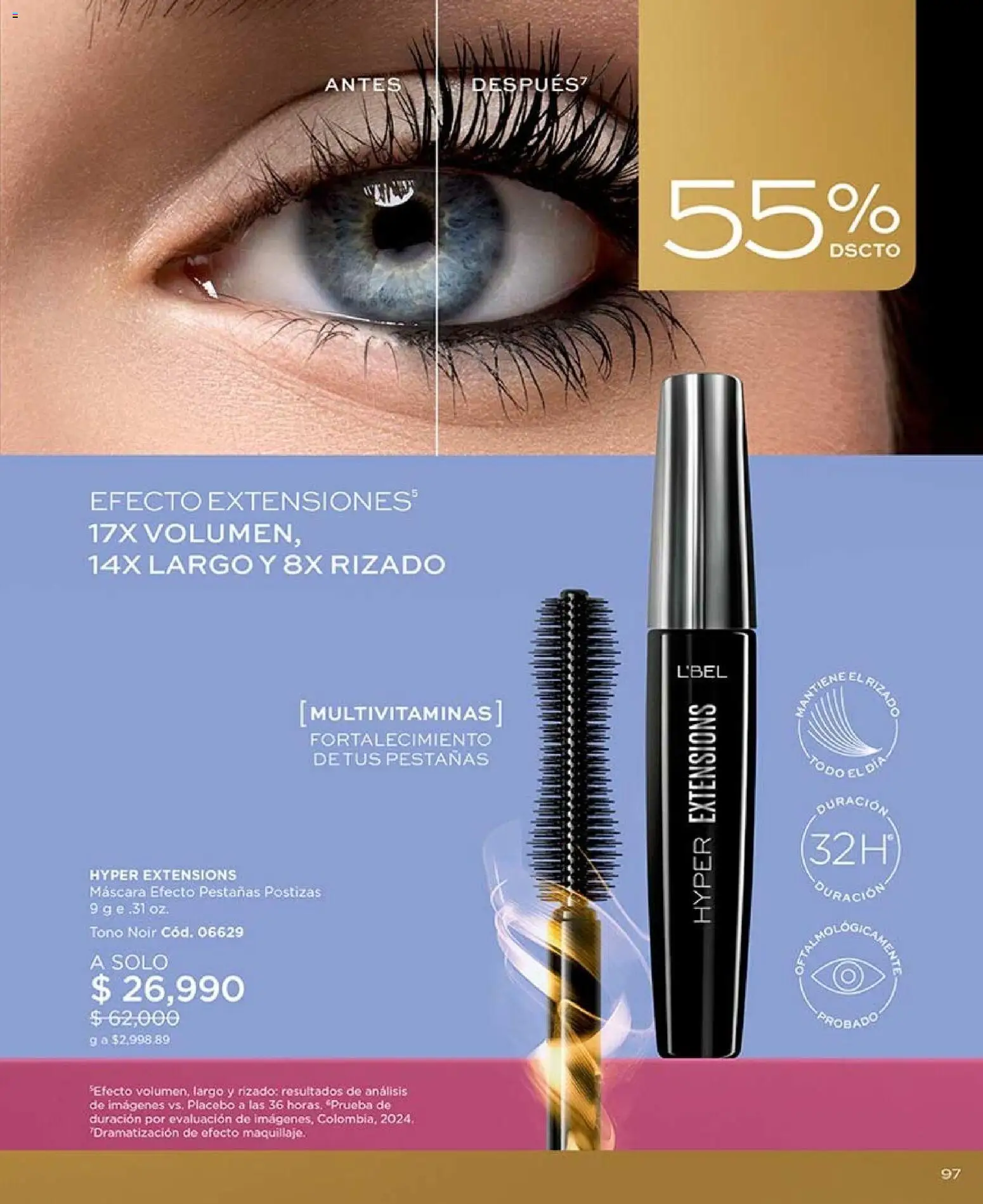 L'Bel revista - valida desde el 07/08/2026 | Página: 97 | Productos: Máscara, Pestañas postizas
