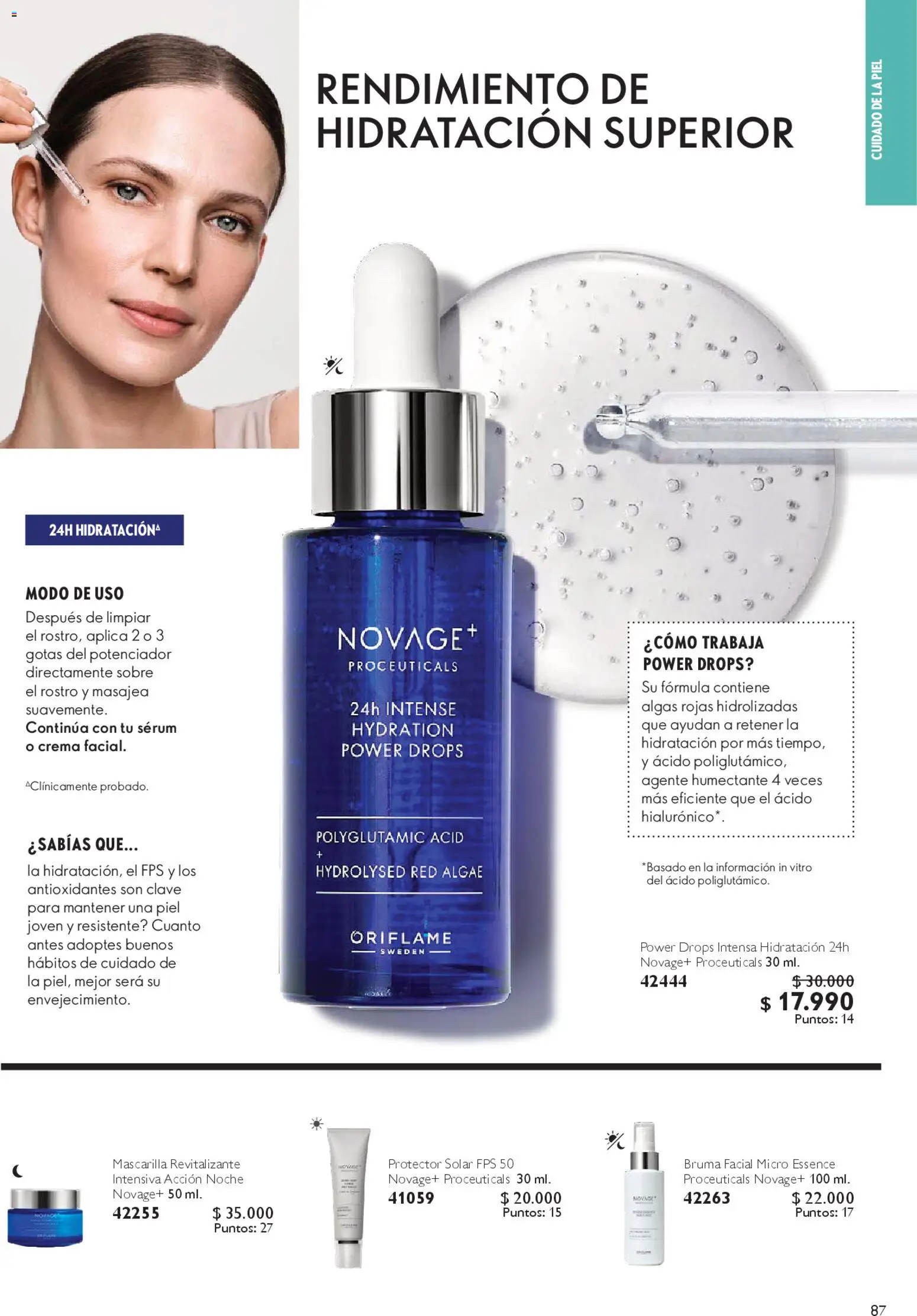 Oriflame ofertas  │ válido desde el 28.03.2026 | Página: 87 | Productos: Protector solar, Sobre, Crema, Serum