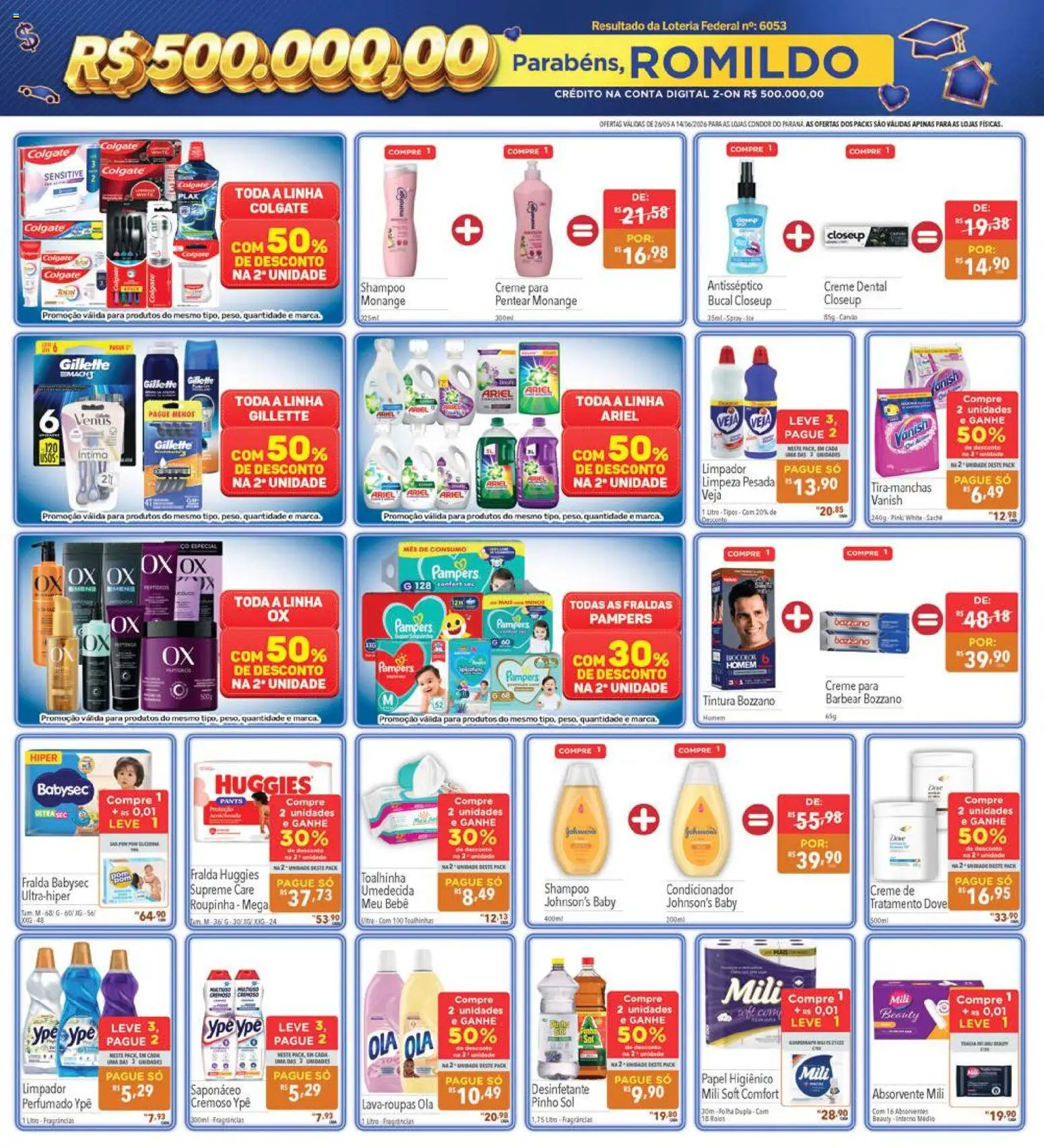 Supermercados Condor Folheto - válido de 26.05.2026 | Página: 4 | Produtos: Shampoo, Creme, Saponáceo, Desinfetante