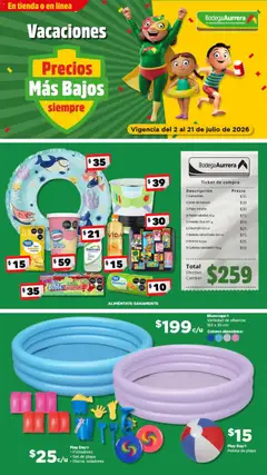 Vista previa de Bodega Aurrerá folleto Vacaciones, nuevo folleto de la tienda, válido en México a partir del 02/07/2026