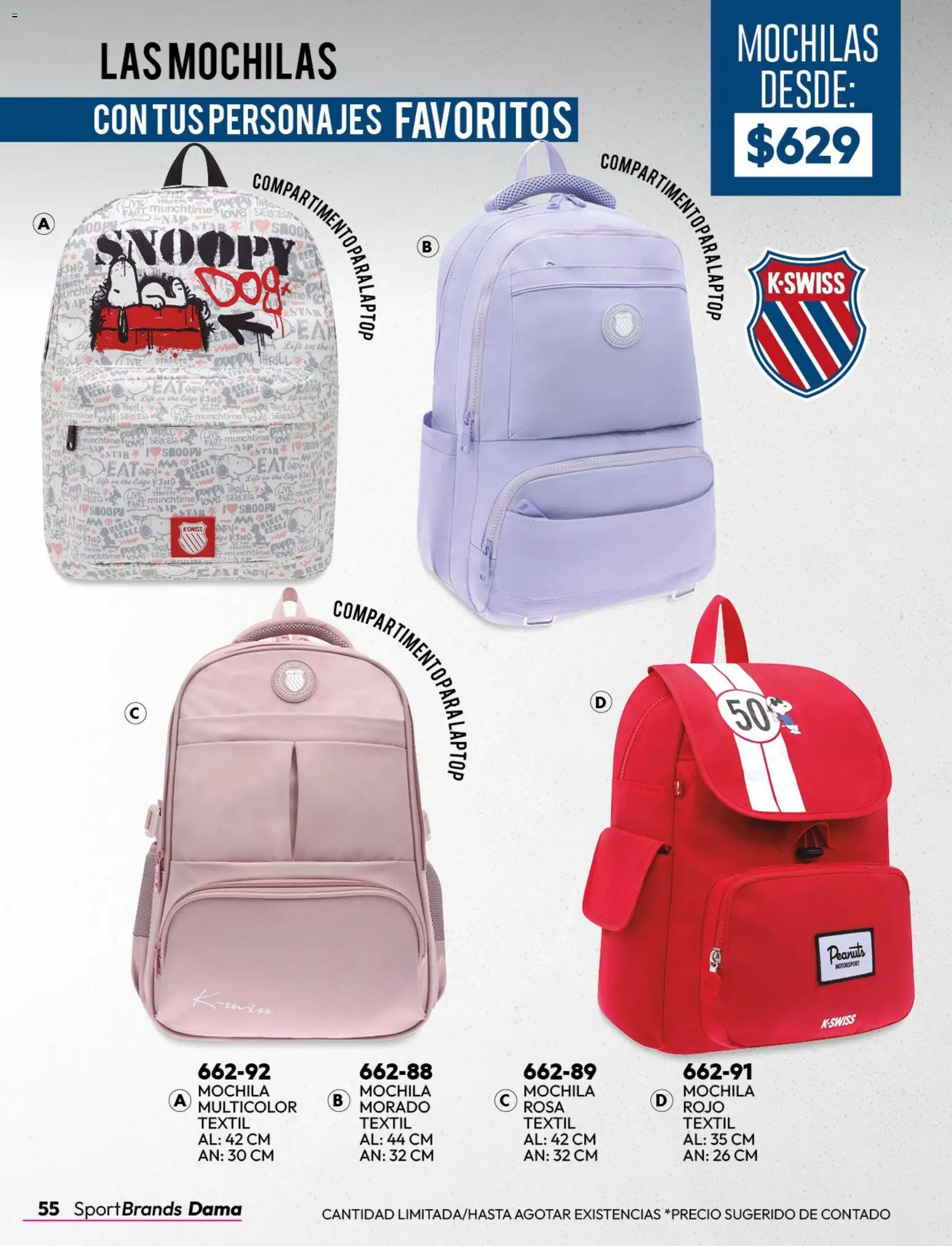 Nuevas ofertas de Cklass válidas en toda la República Mexicana desde el 08/07/2026. ¡Encuentra las mejores ofertas en Cklass catálogo Sportbrands caballero! | Página: 173 | Productos: Mochila