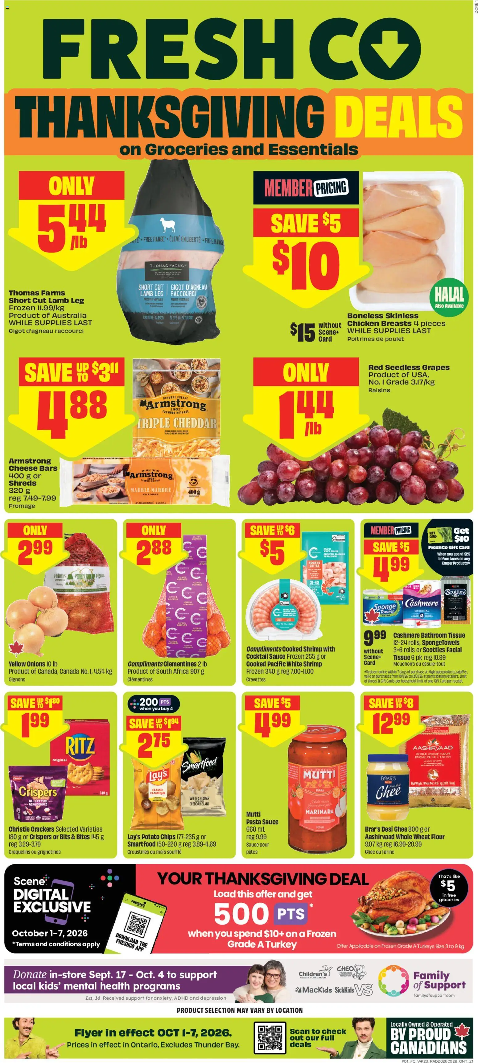 FreshCo flyer valid from Oct 1, 2026 | Page: 1