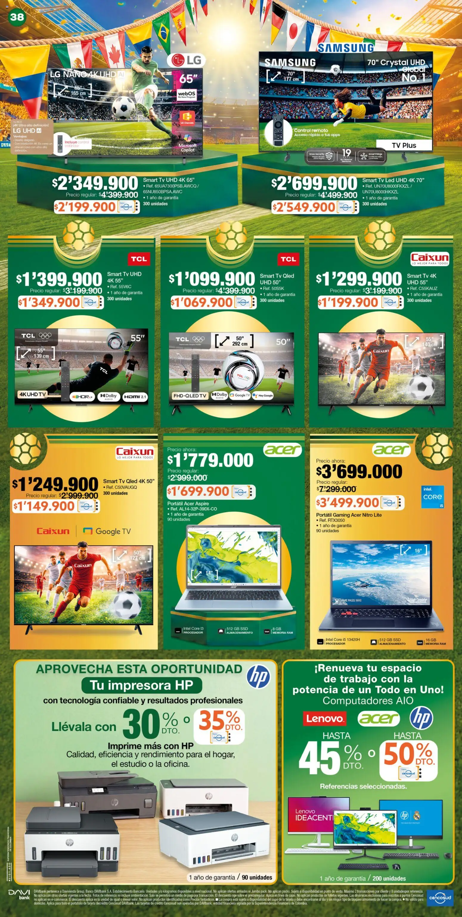 Jumbo revista - valida desde el 25/06/2026 | Página: 38 | Productos: Impresora, Audio, Banco, Sobre