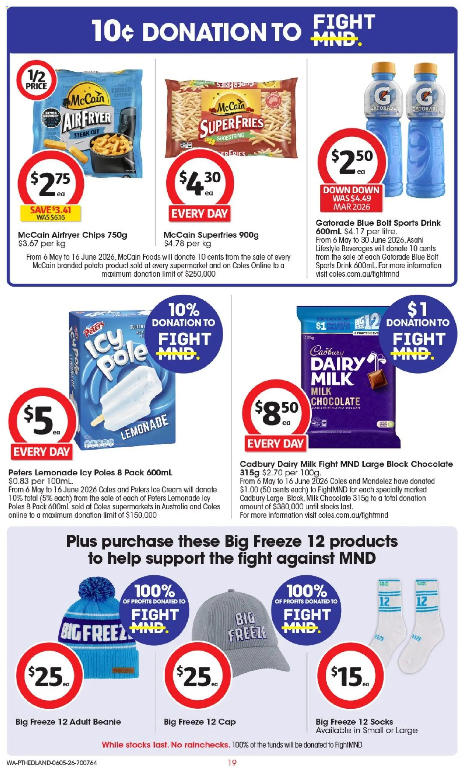 Coles catalogue - valid from 06.05.2026 | Page: 19 | Products: Dairy, Chocolate, Cream, Cap