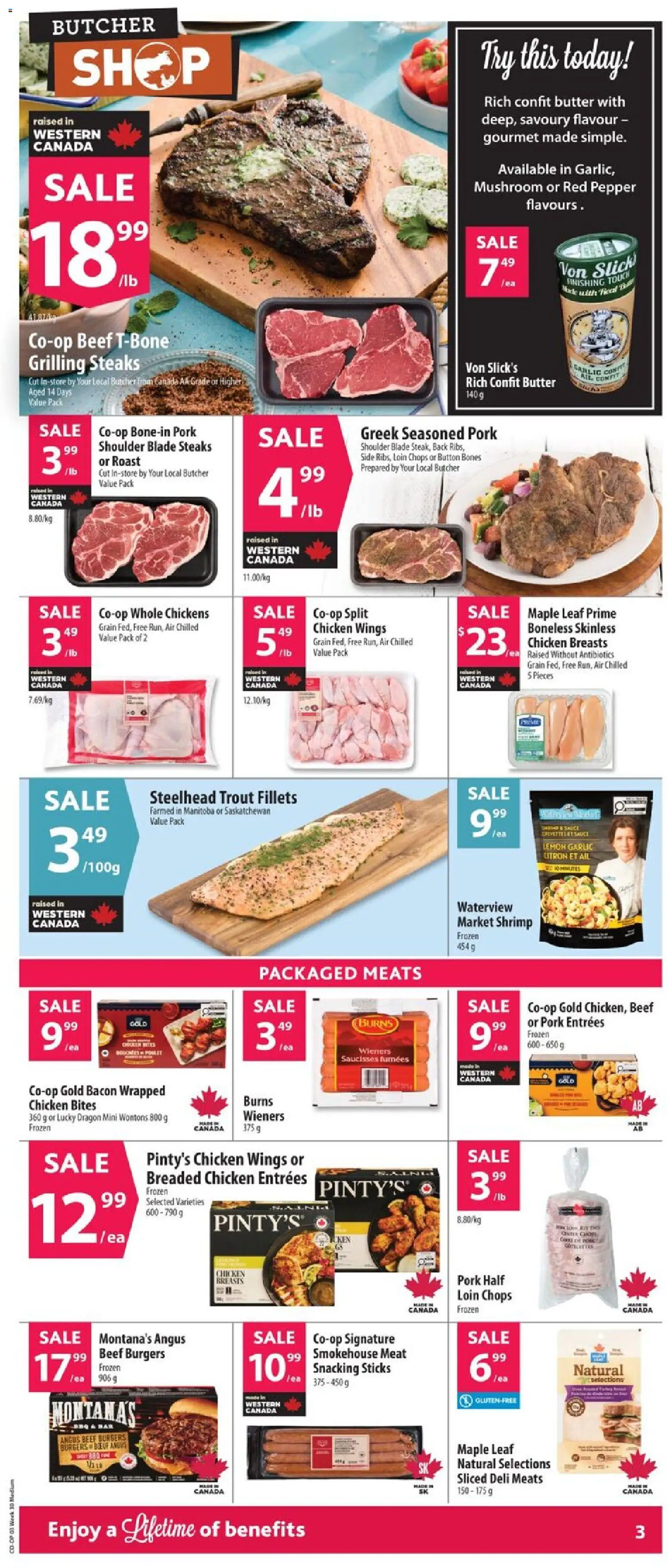 Co-op Food flyer valid from Jul 23, 2026 | Page: 6 | Products: Beef, Chicken breasts, Chicken, Pork