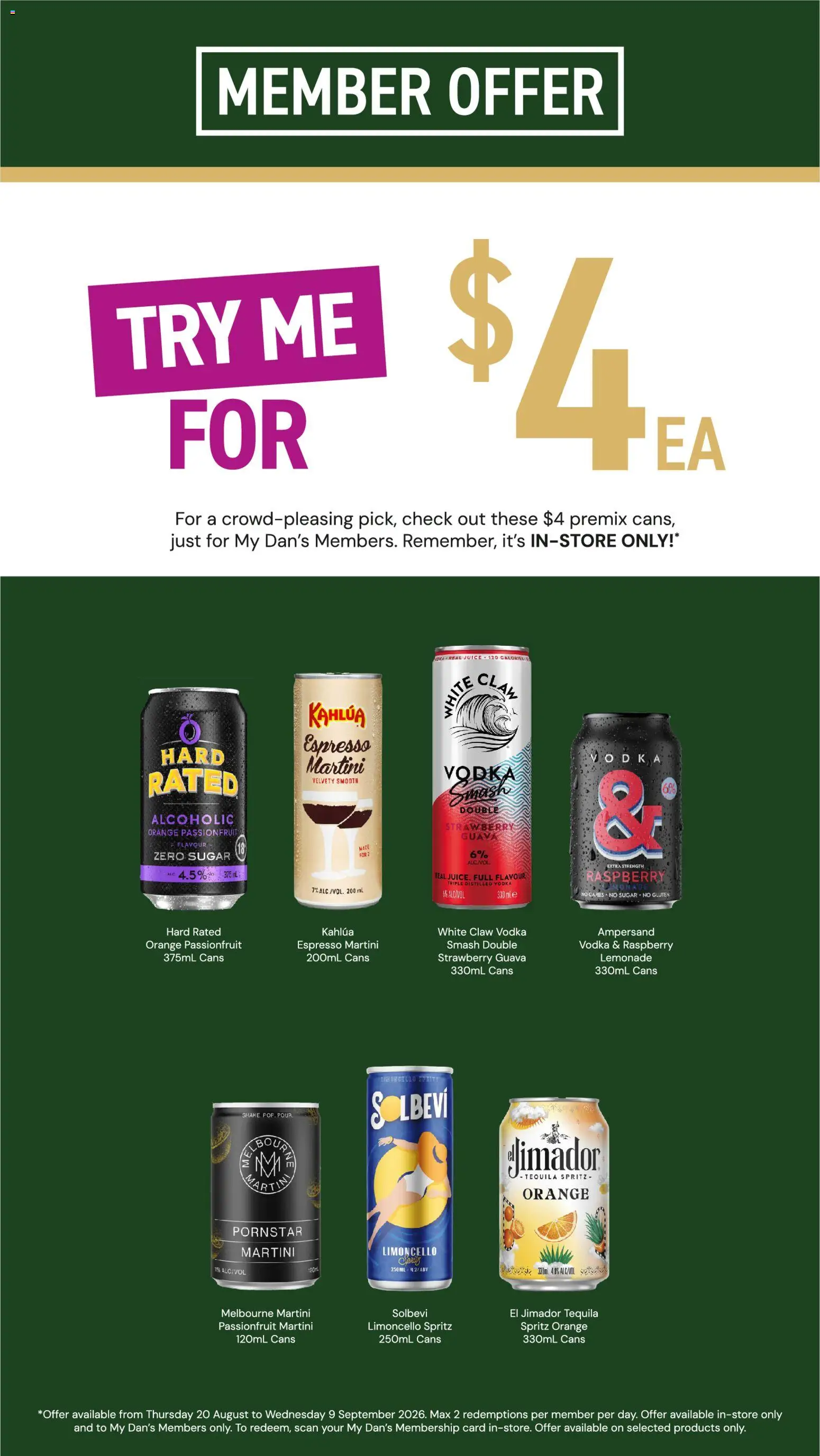 Dan Murphy's catalogue - valid from 20/08/2026 | Page: 37 | Products: Martini, Passionfruit, Sugar, Lemonade