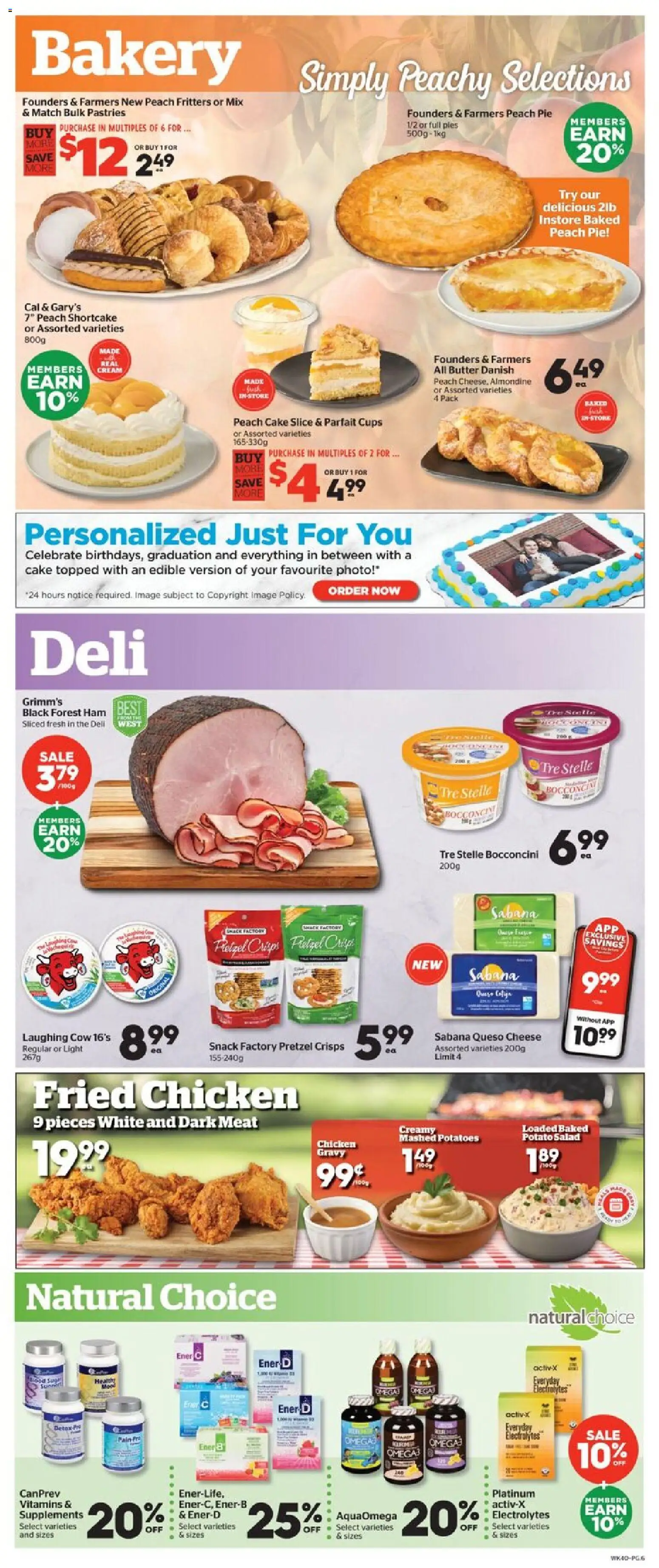 Calgary Co-op flyer valid from Aug 6, 2026 | Page: 6 | Products: Butter, Cheese, Ham, Chicken