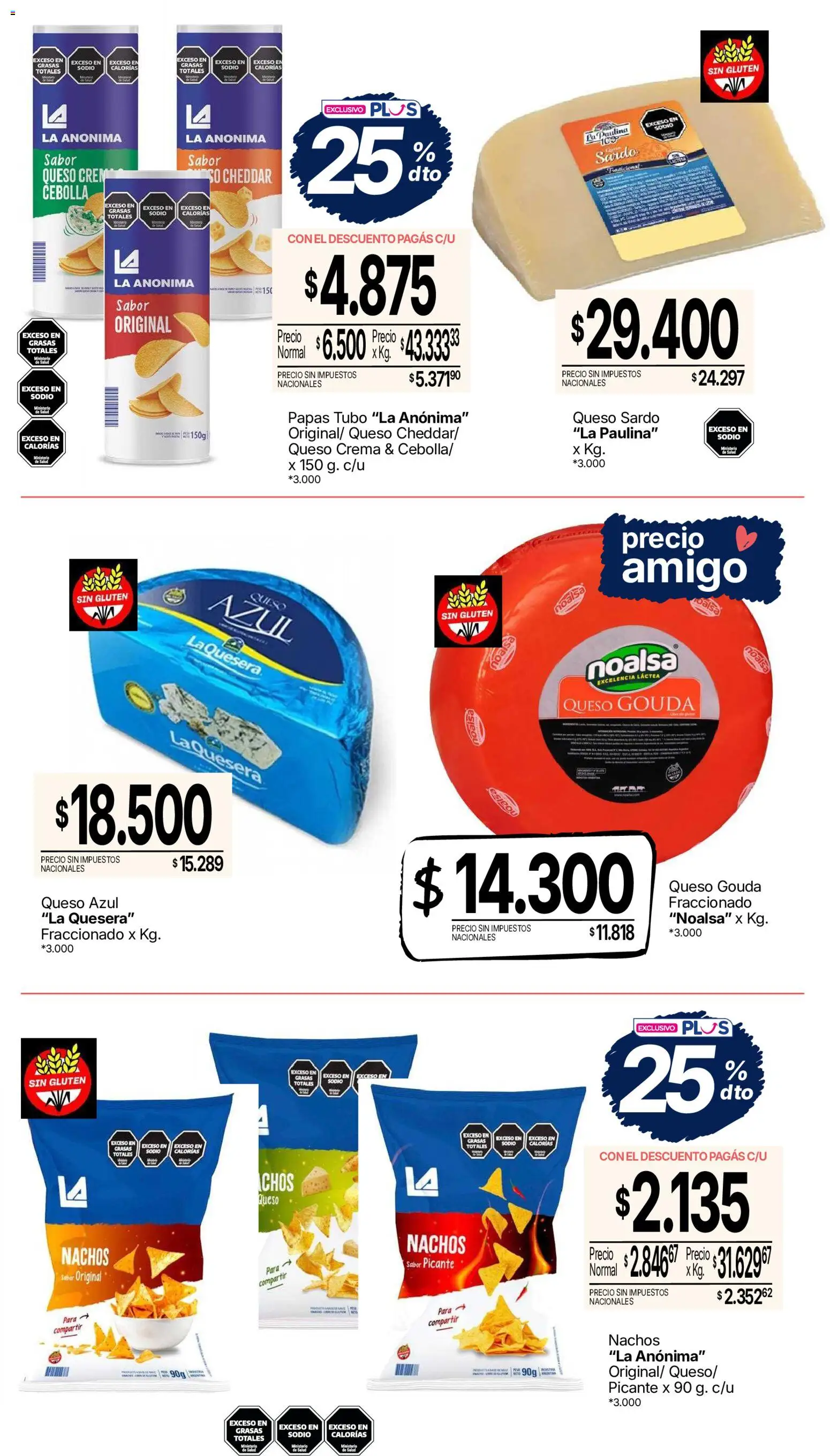 La Anonima - Catálogo especiales - amistad │ válido desde el 09/07/2026 | Página: 3 | Productos: Cebolla, Queso crema, Queso, Crema