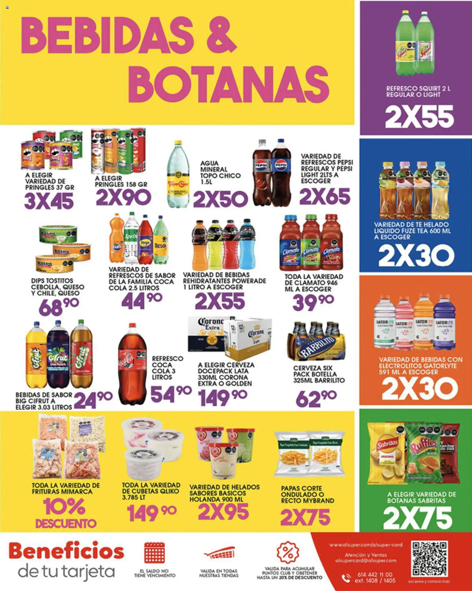 Nuevas ofertas de Alsuper válidas en toda la República Mexicana desde el 05.06.2026. ¡Encuentra las mejores ofertas en Alsuper folleto Durango! | Página: 7 | Productos: Refresco, Agua, Queso, Cerveza