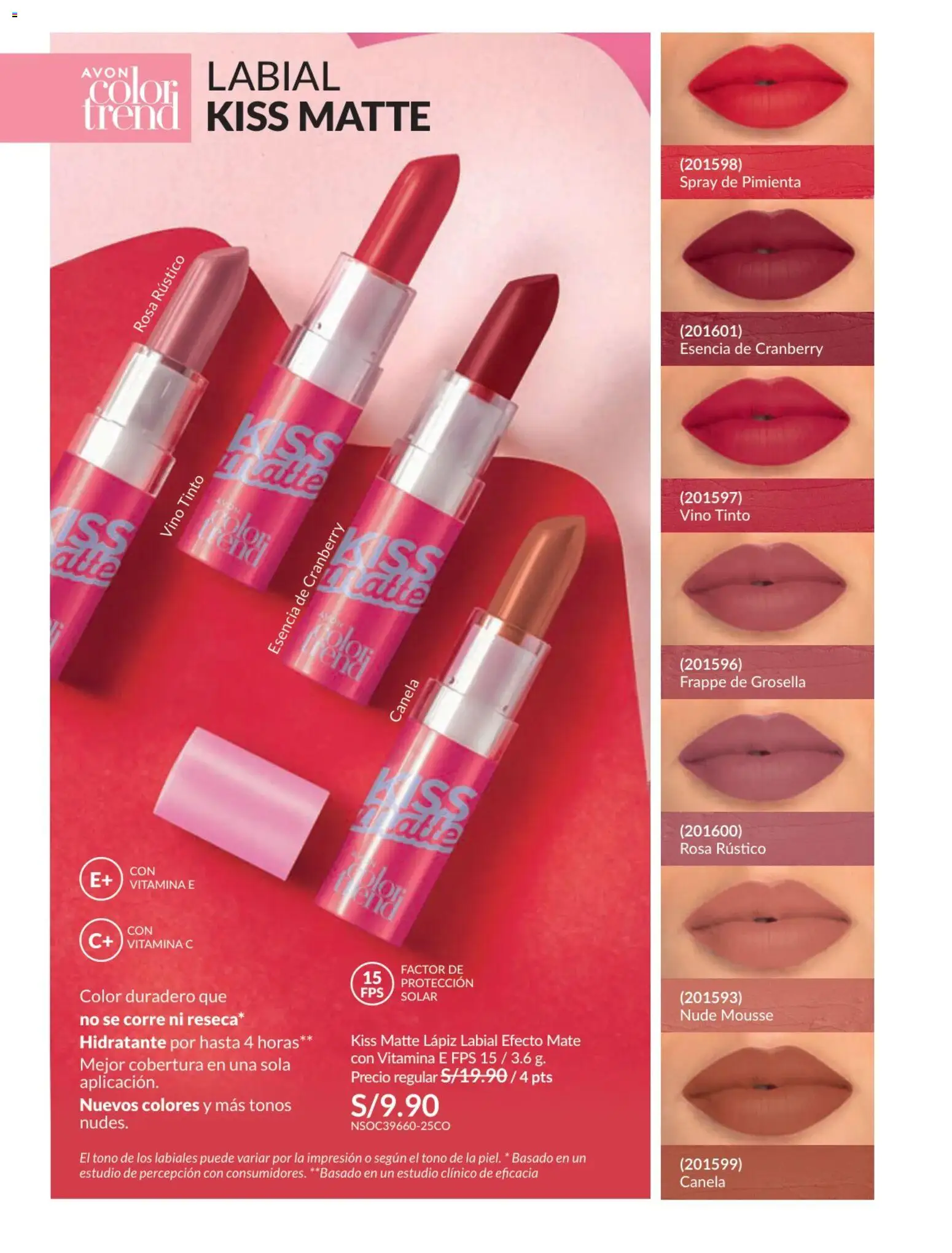 Catálogo Avon válido desde 17.06.2026 | Página: 52 | Productos: Lápiz labial, Vino