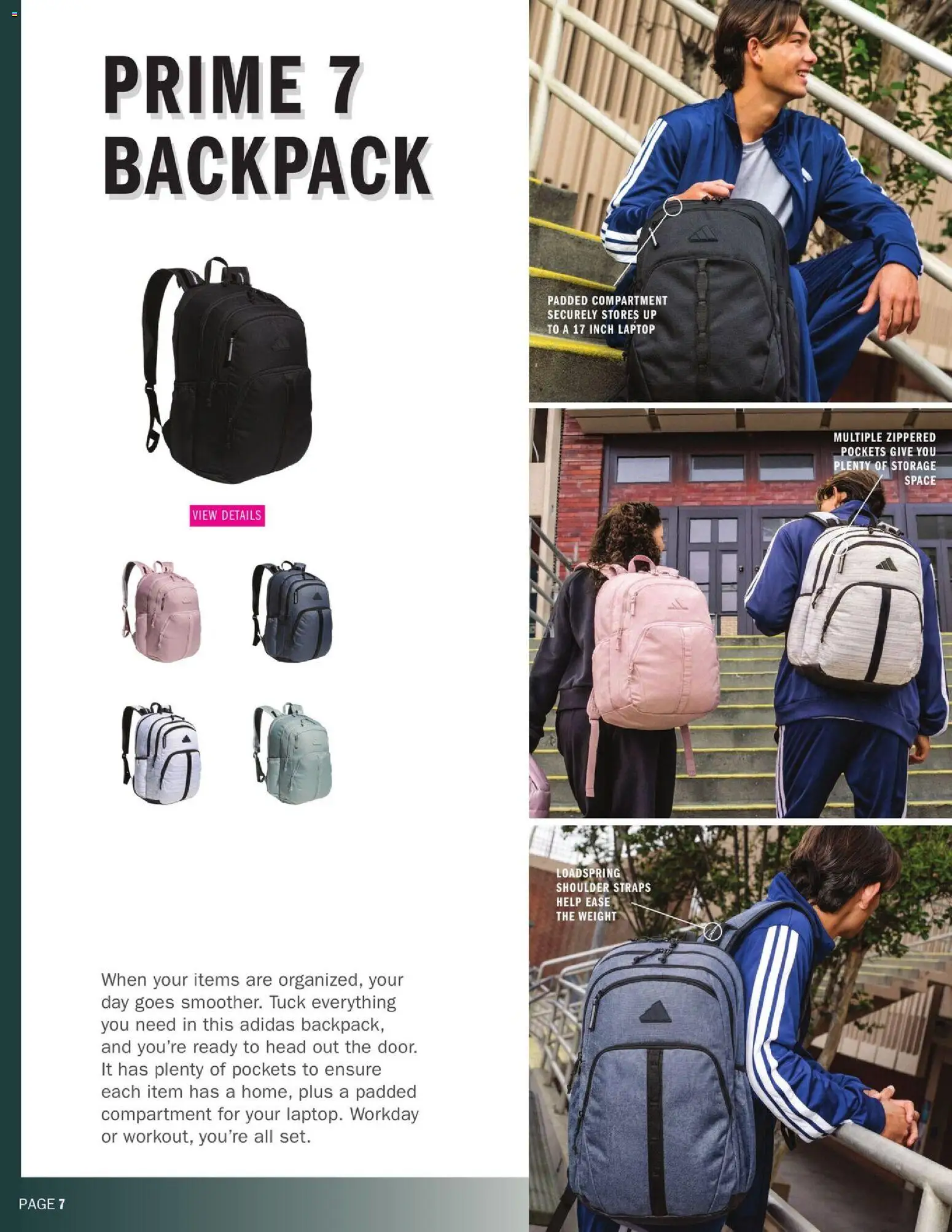 Dunham's Sports Adidas Back-To-School Backpack & Lunch Kit Guide - valid from 07/16/2026 | Page: 7 | Products: Backpack, Laptop, Weight
