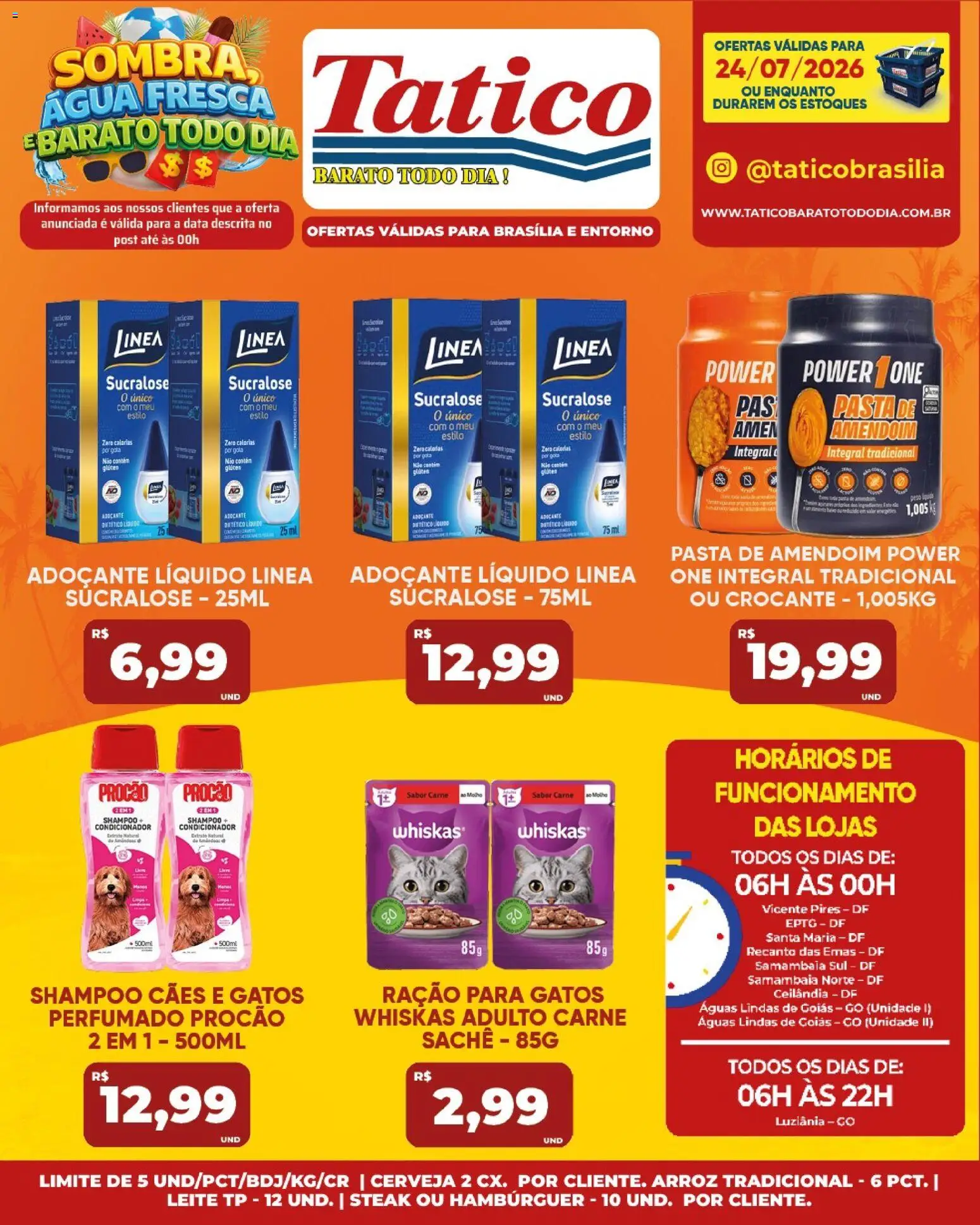 Tatico Folheto - válido de 25/07/2026 | Página: 39 | Produtos: Shampoo, Condicionador, Cerveja, Hambúrguer