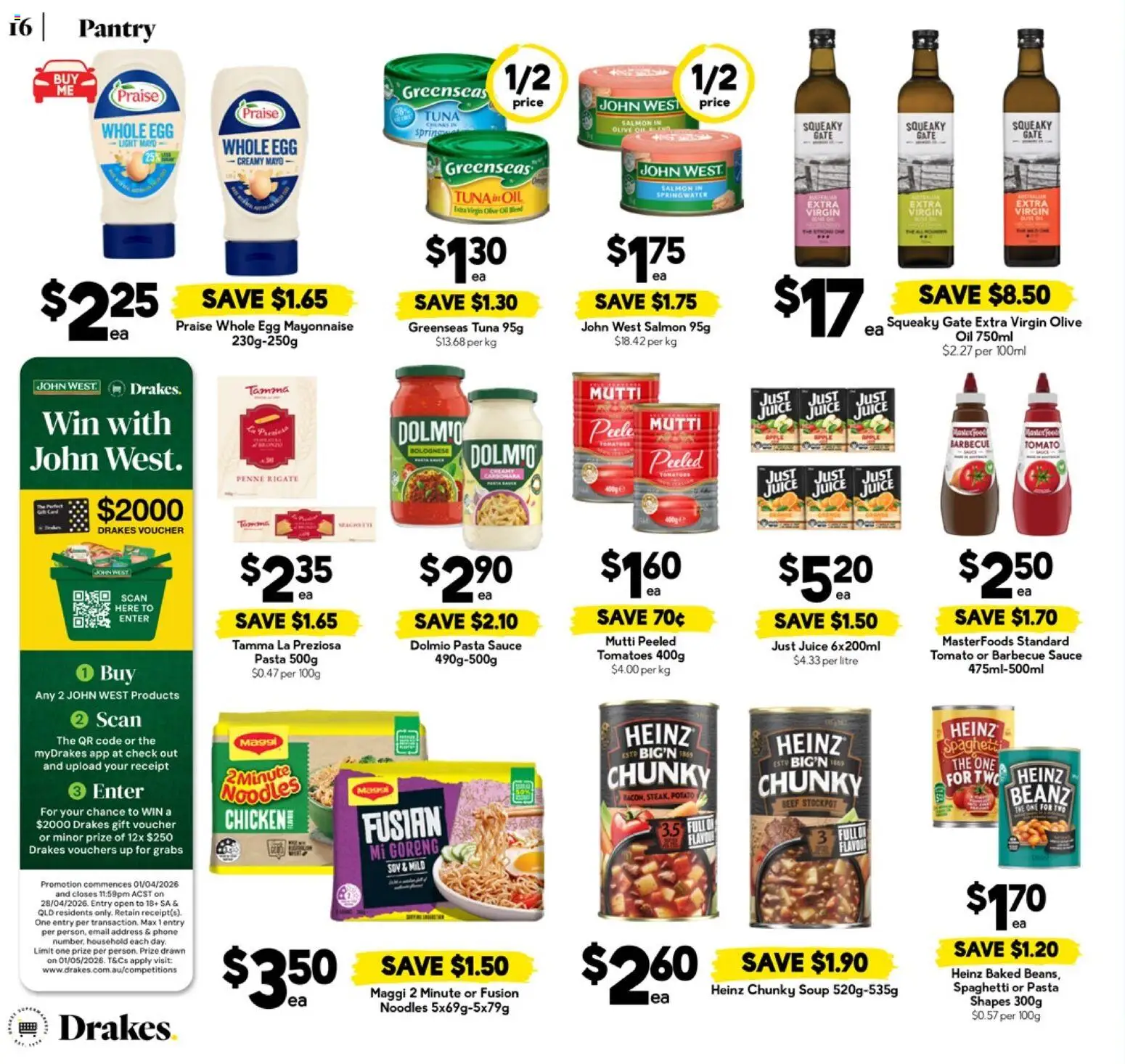 Drakes catalogue - valid from 15.04.2026 | Page: 16 | Products: Household, Chicken, Tomatoes, Sauce
