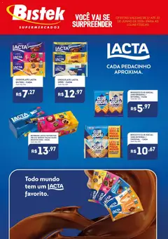 Bistek Supermercados ofertas Lacta - Pré-Visualização do folheto da loja Bistek Supermercados, válido de 17/06/2026