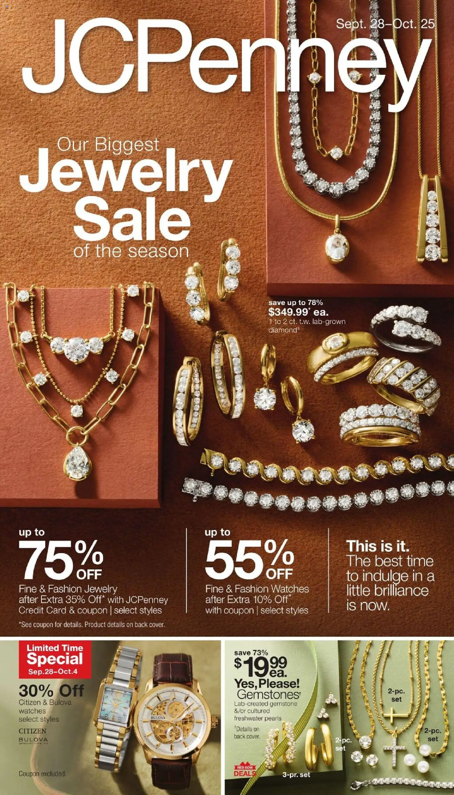 JCPenney Our Biggest Jewelry Sale of the Season - valid from 09/28/2026 | Page: 1 | Products: Watches, Bow