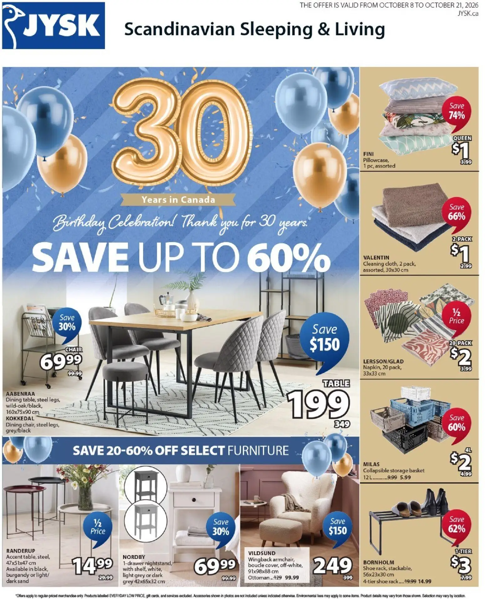 JYSK flyer valid from Oct 8, 2026 | Page: 1