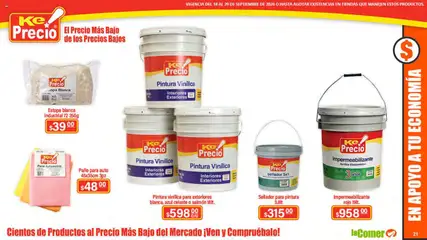 Vista previa de La Comer folleto, nuevo folleto de la tienda, válido en México a partir del 18/09/2026 | Página: 21 | Productos: Salmón, Impermeabilizante, Ropa, Pintura