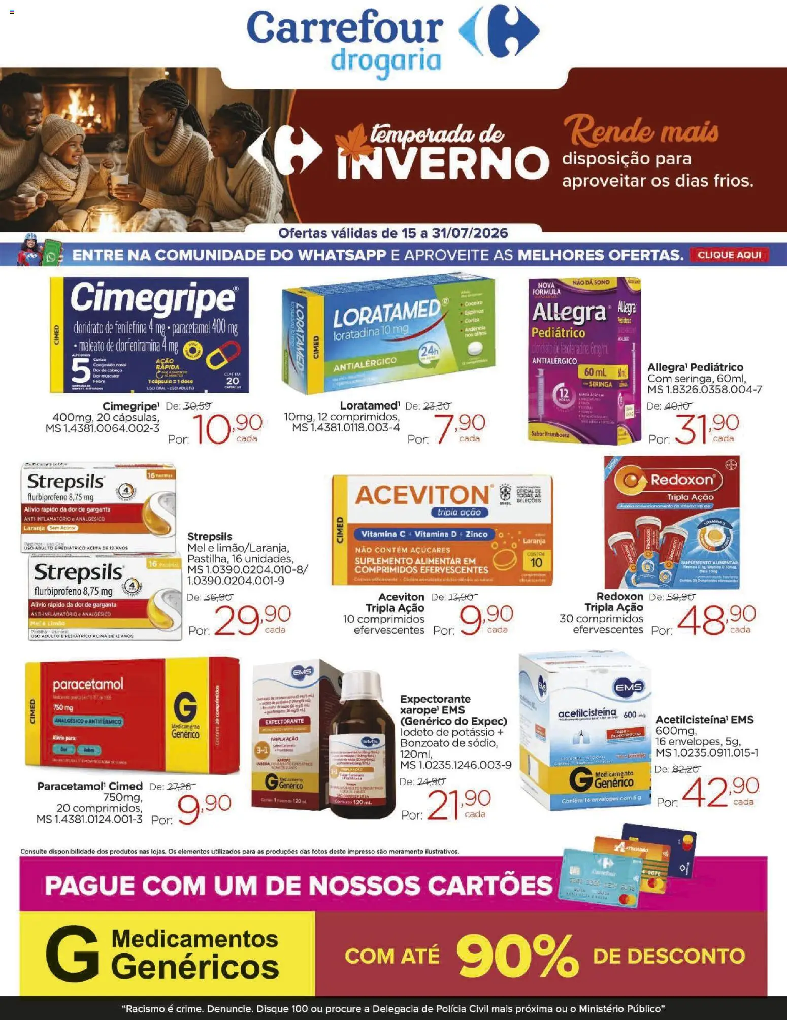 Carrefour ofertas Drogaria Inverno de 15/07/2026 catalogue cover