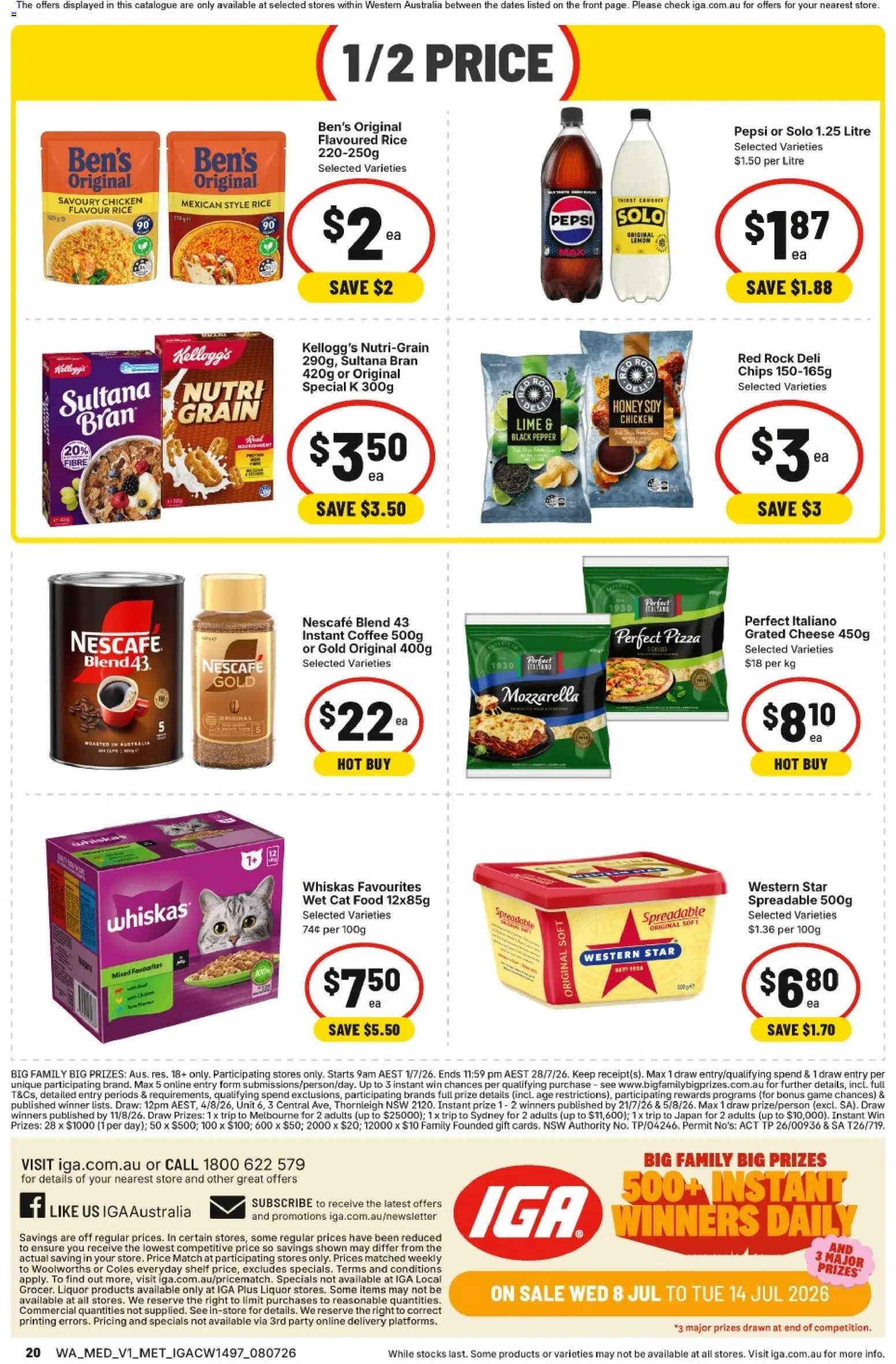 IGA catalogue - valid from 08/07/2026 | Page: 17 | Products: Cheese, Honey, Chips, Lemon